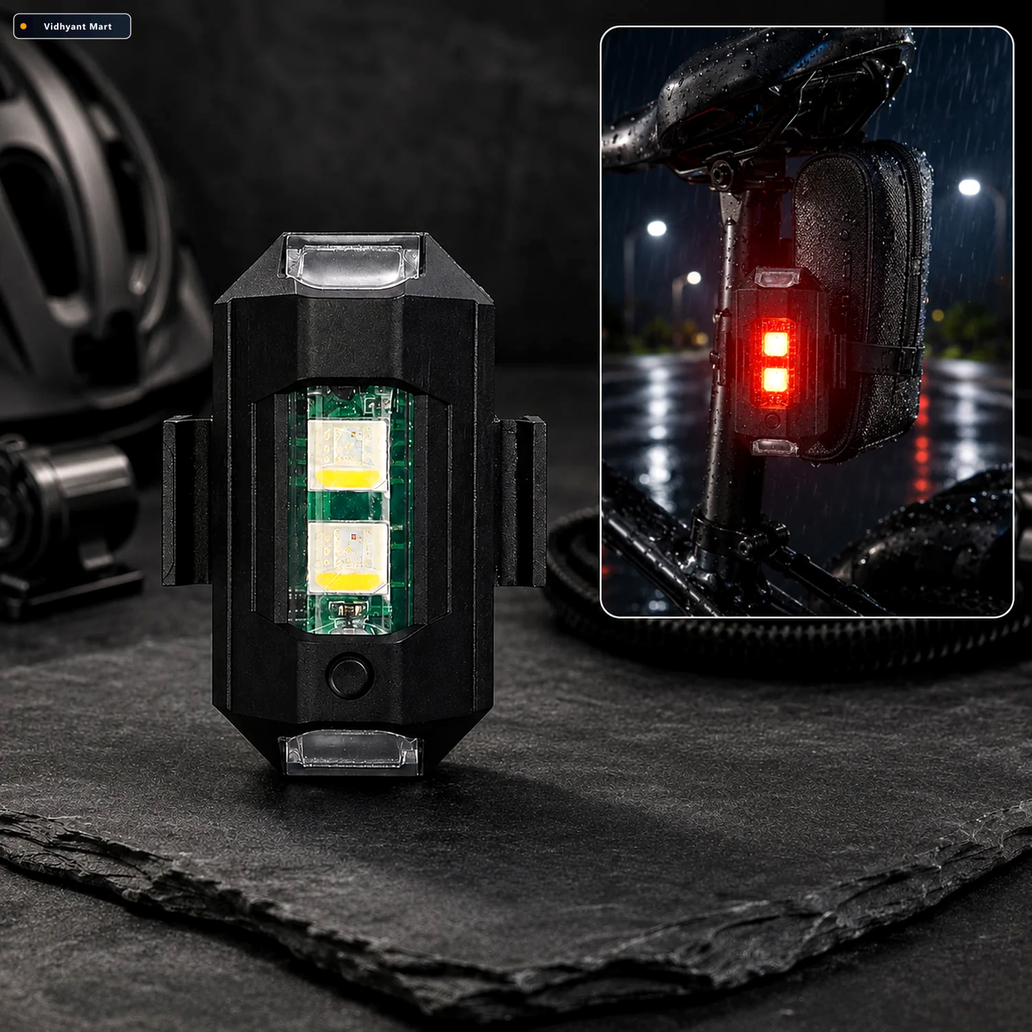 Vidhyant Mart Led Strobe Light Usb Rechargeable Waterproof Racev 1