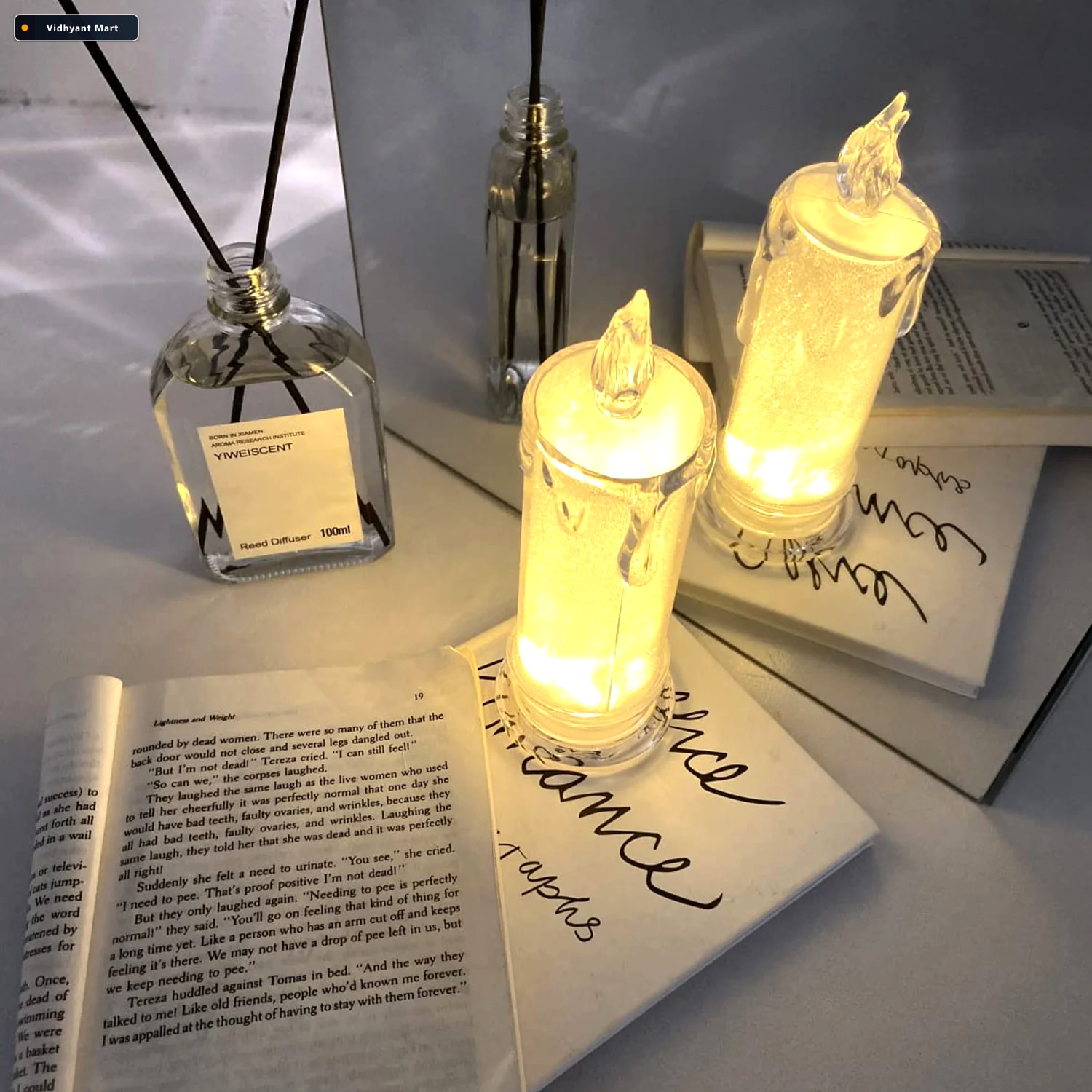 Vidhyant Mart Led Tea Light Candle Flameless Decor Light Indo Gl 3