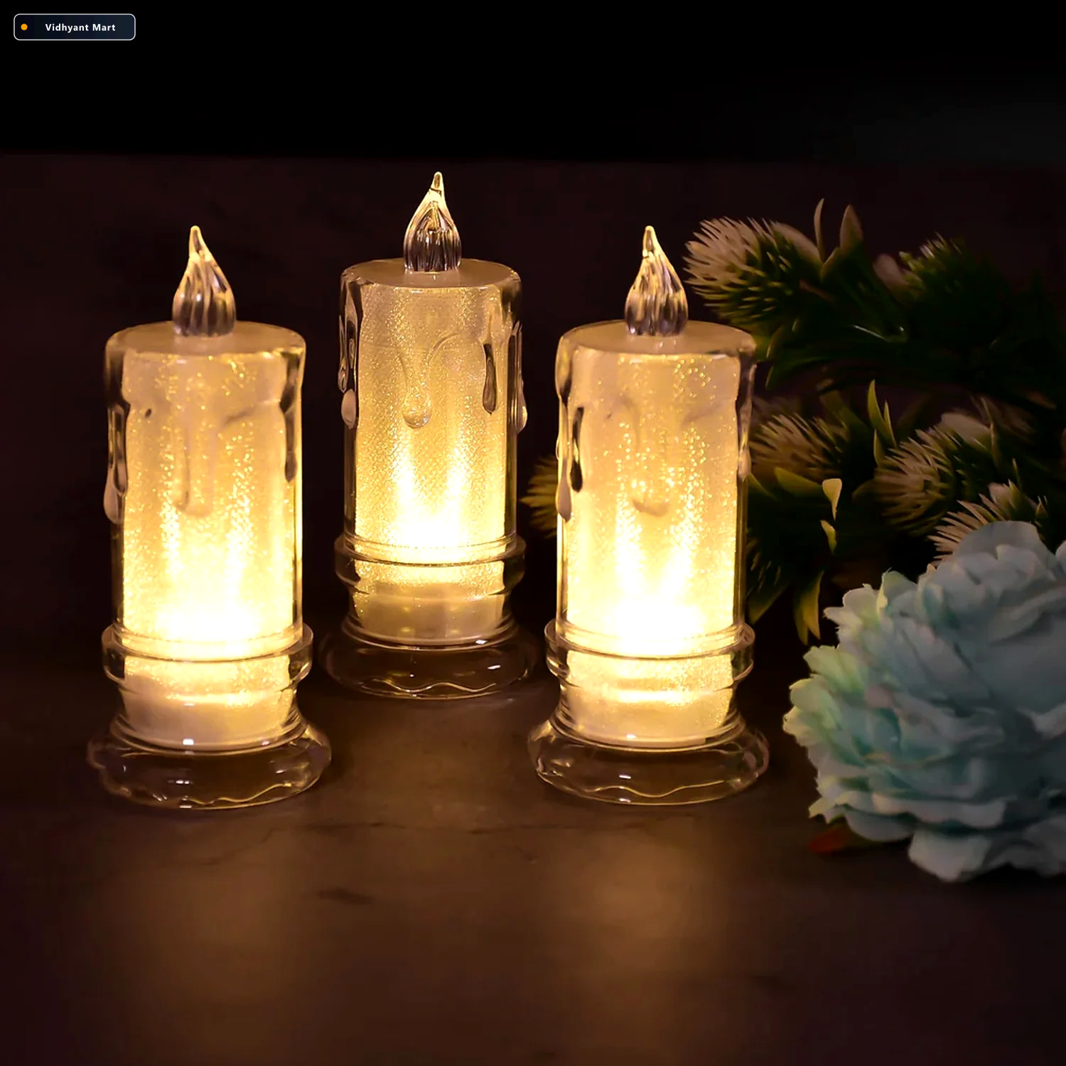 Vidhyant Mart Led Tea Light Candle Flameless Decor Light Indo Gl 4