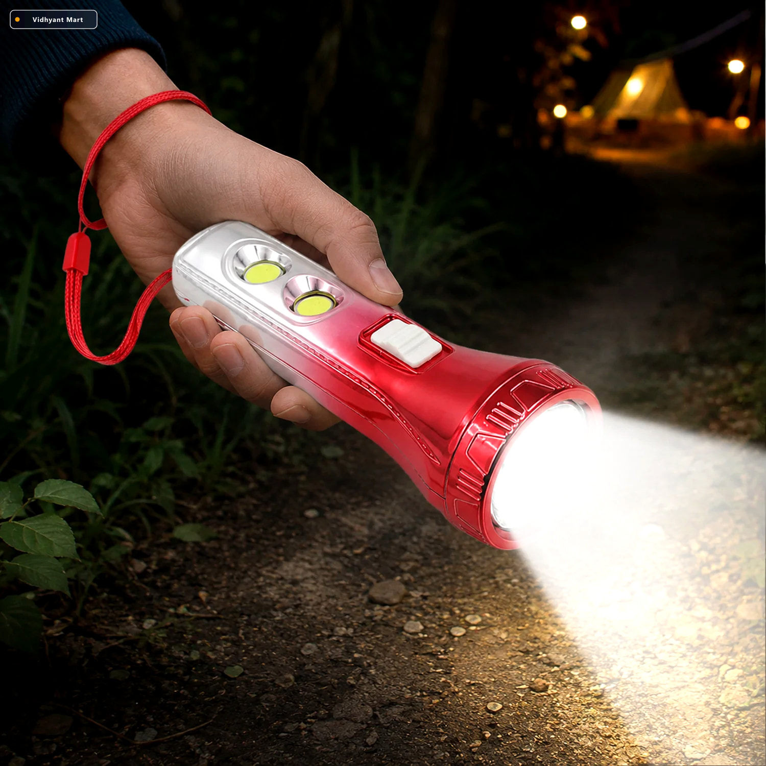 Vidhyant Mart Led Torchlight Usb Rechargeable Multi Functional D 1