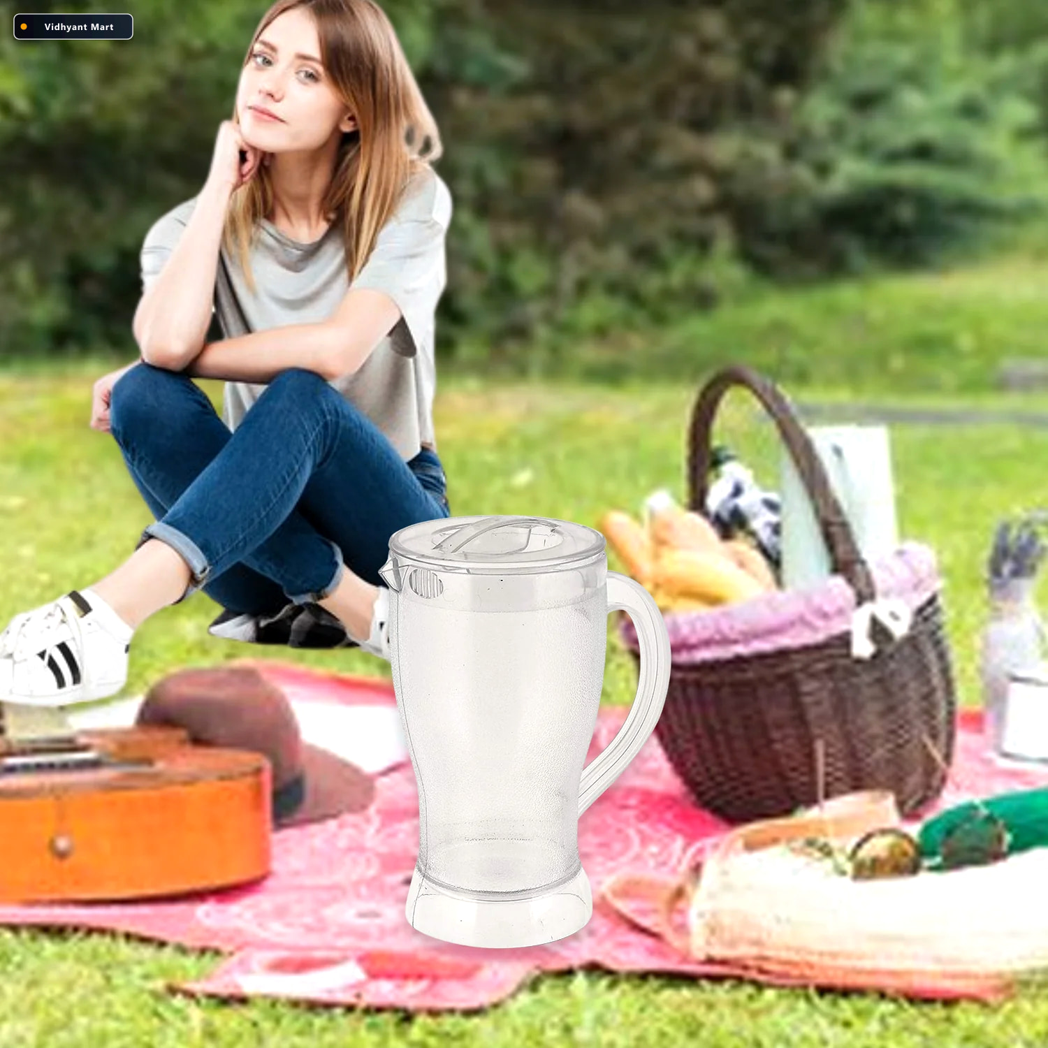 Vidhyant Mart Lemon Jug 1200ml Unbreakable Polycarbonate Pitcher 2