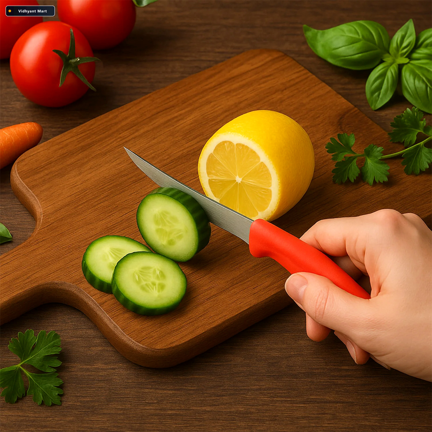 Vidhyant Mart Lemon Knife Set 10 Pc Stainless Steel Kitchen Cutt 3