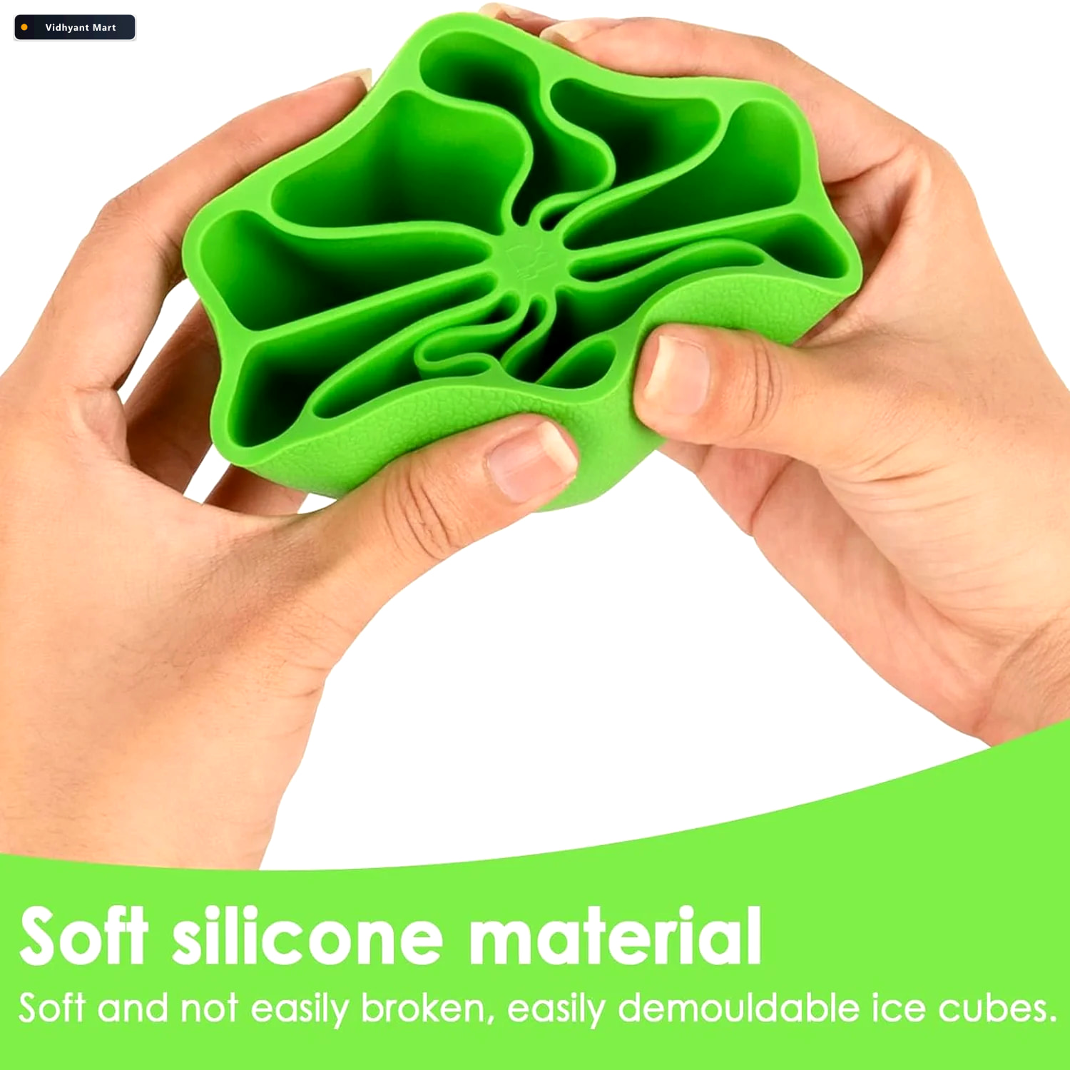 Vidhyant Mart Lemon Shape Silicone Ice Cube Tray 8 Slot Flexible 4