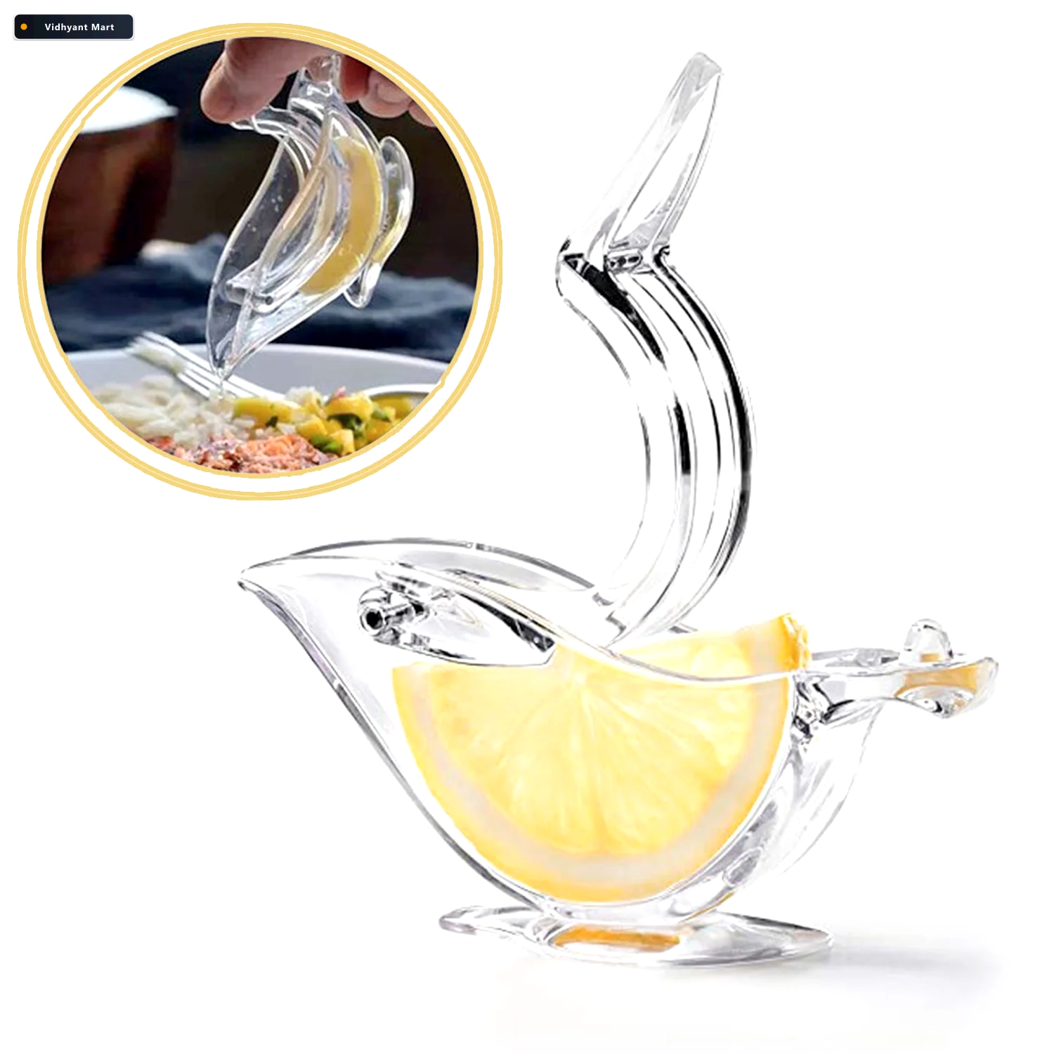 Vidhyant Mart Lemon Squeezer Bird Shaped Manual Citrus Juicer Ch 1