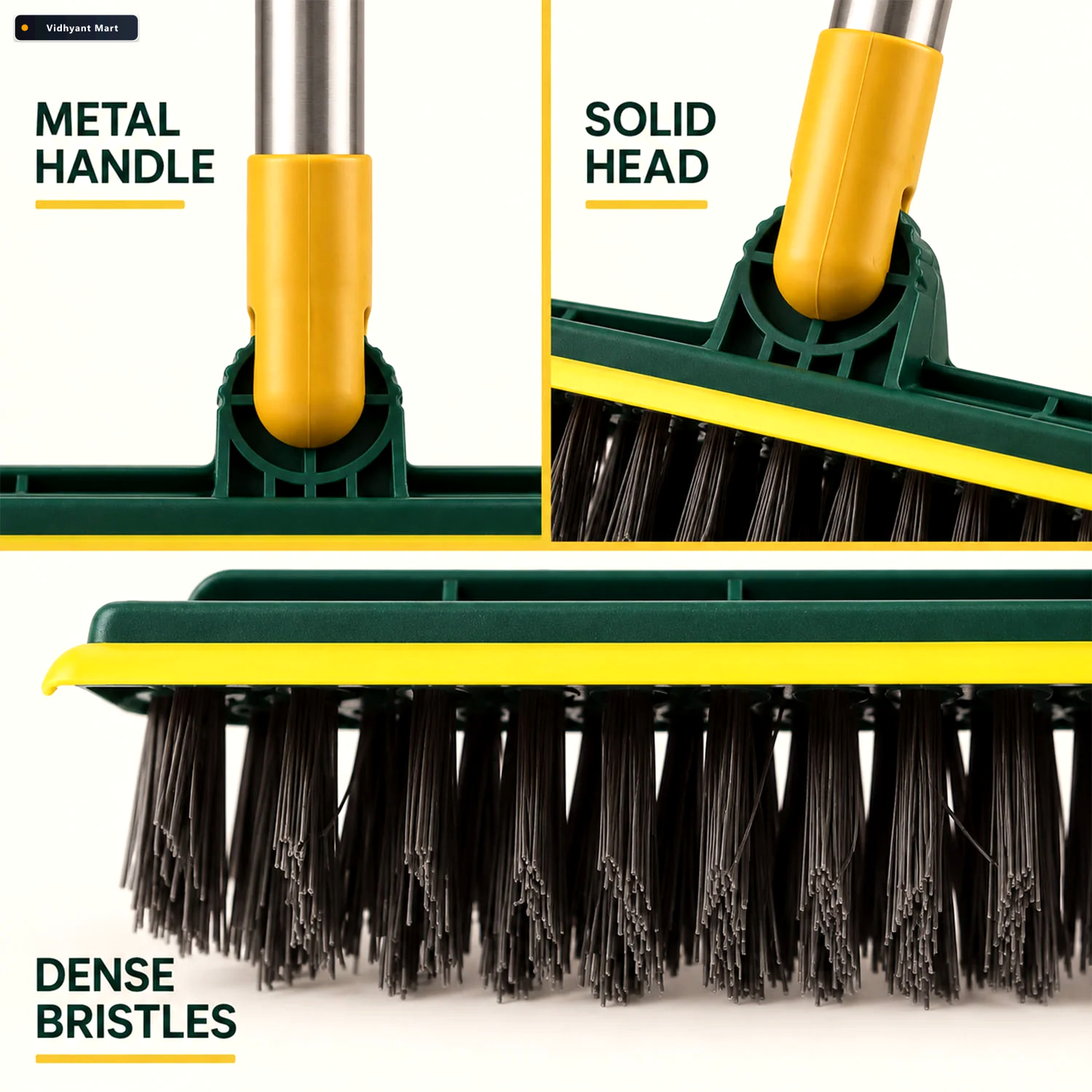 Vidhyant Mart Lightweight 2 In 1 Floor Scrub Brush With Wiper Fo 3