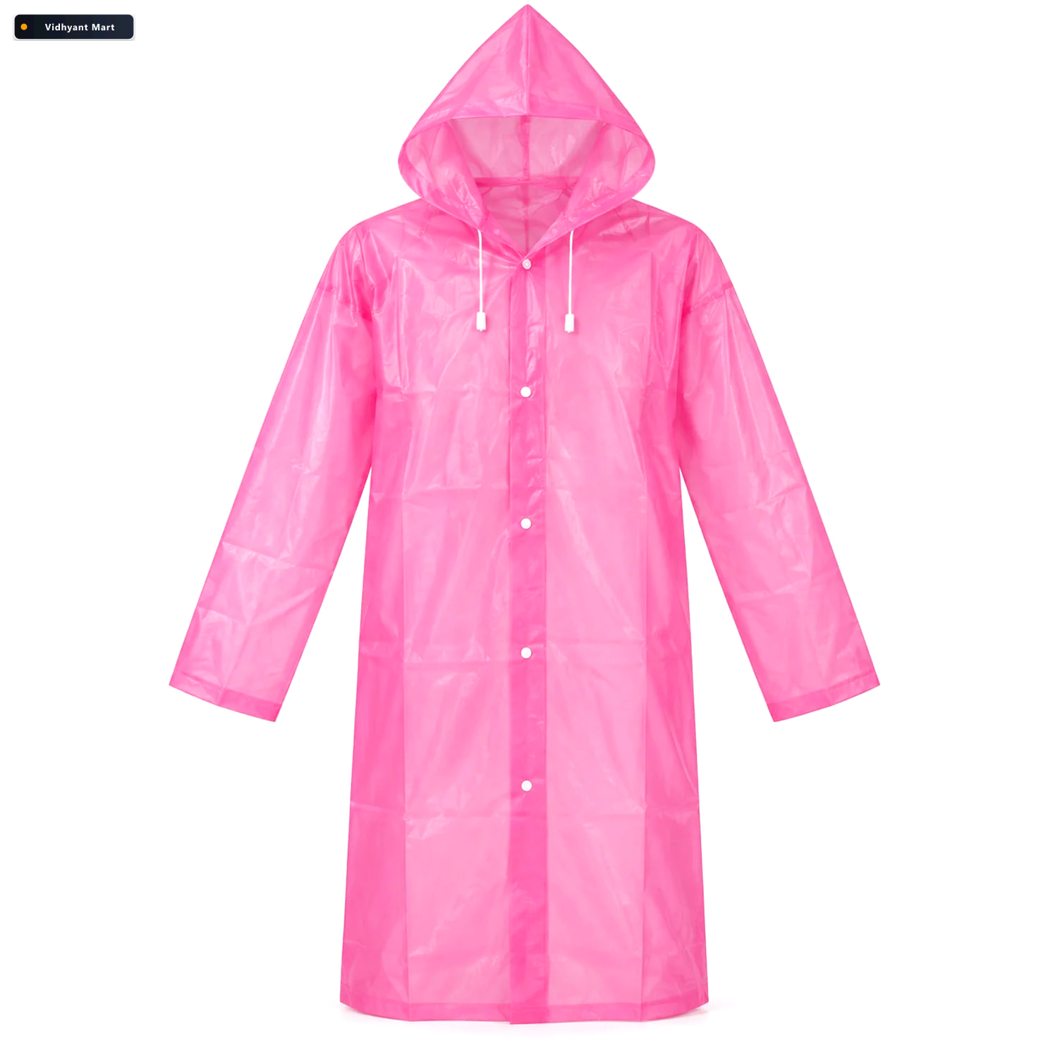 Vidhyant Mart Lightweight Eva Waterproof Rain Coat With Hood For 4