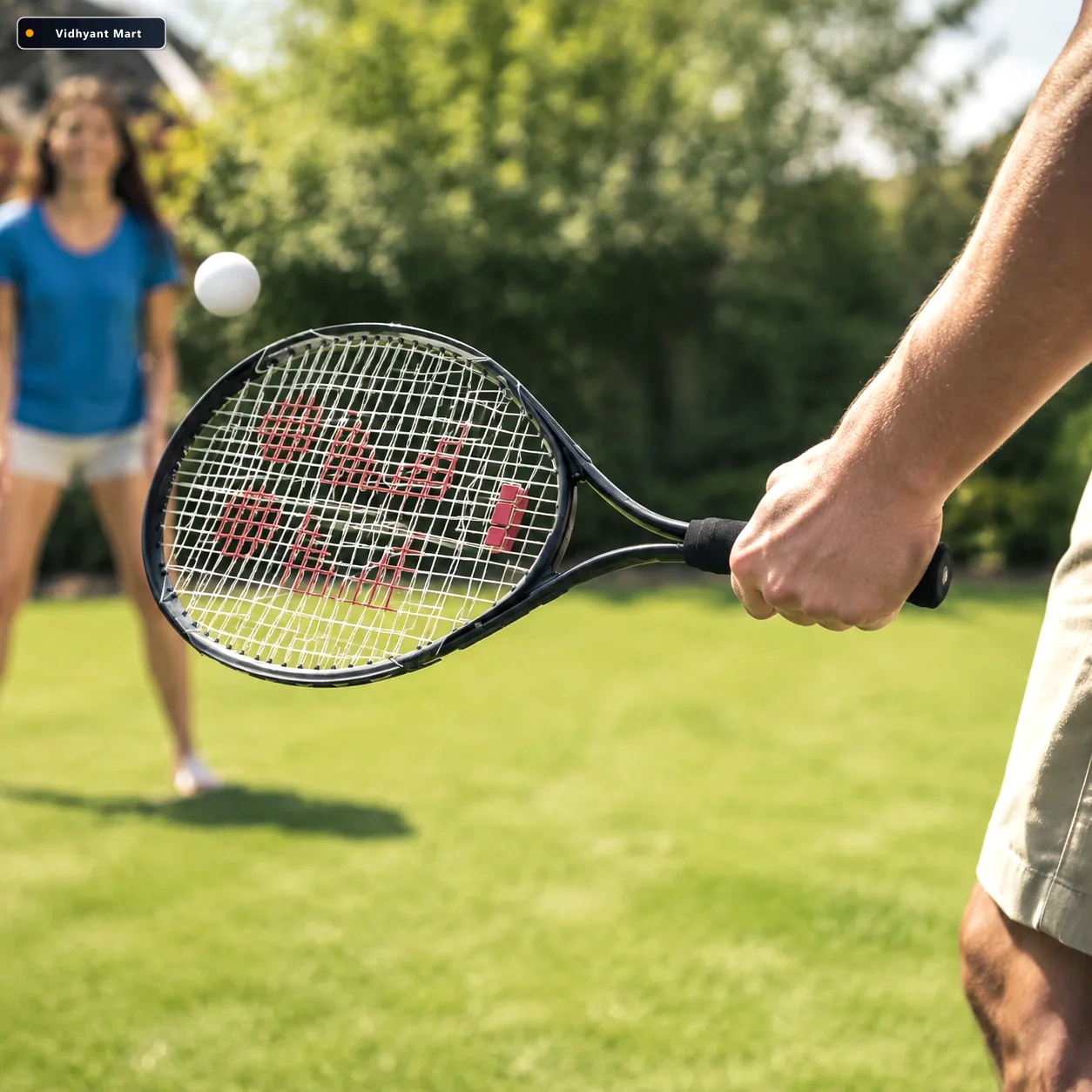 Vidhyant Mart Lightweight Tennis Racket Durable Aluminium Frame 1