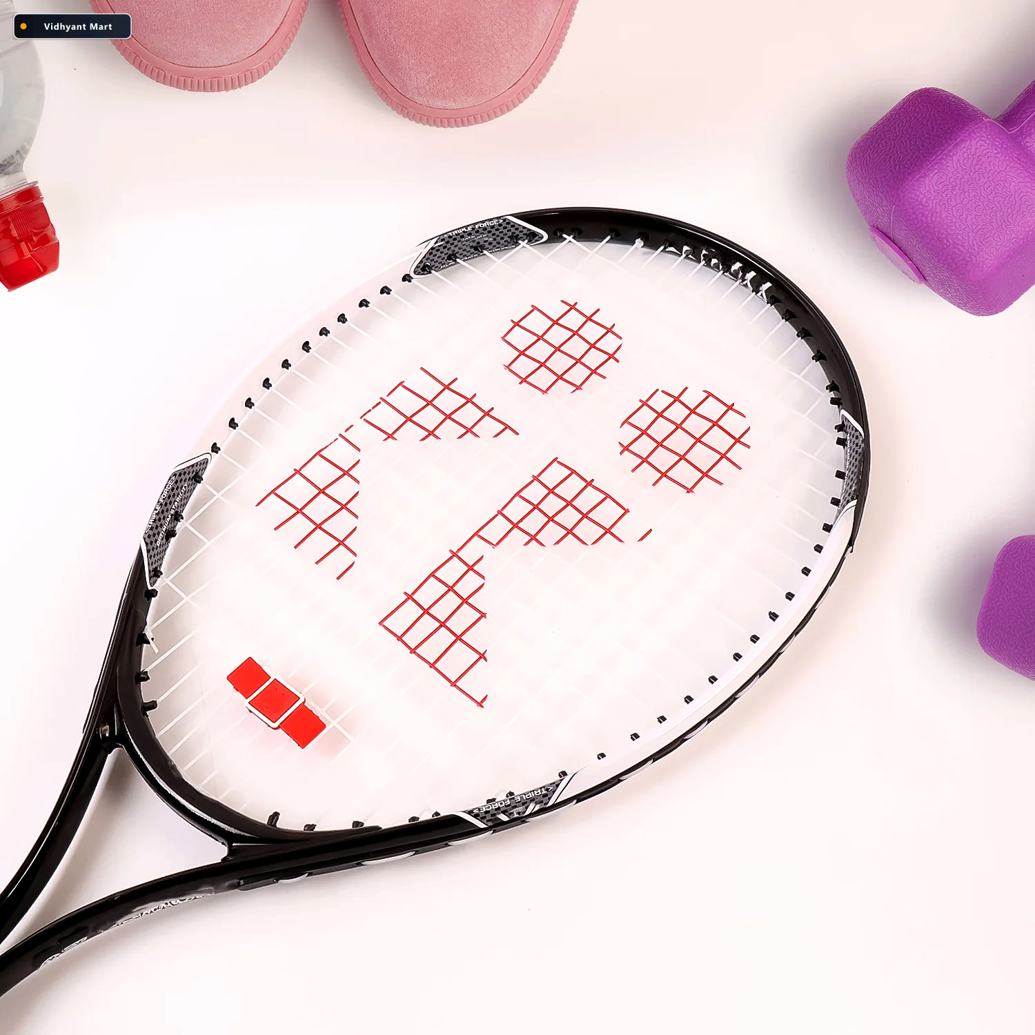 Vidhyant Mart Lightweight Tennis Racket Durable Aluminium Frame 3