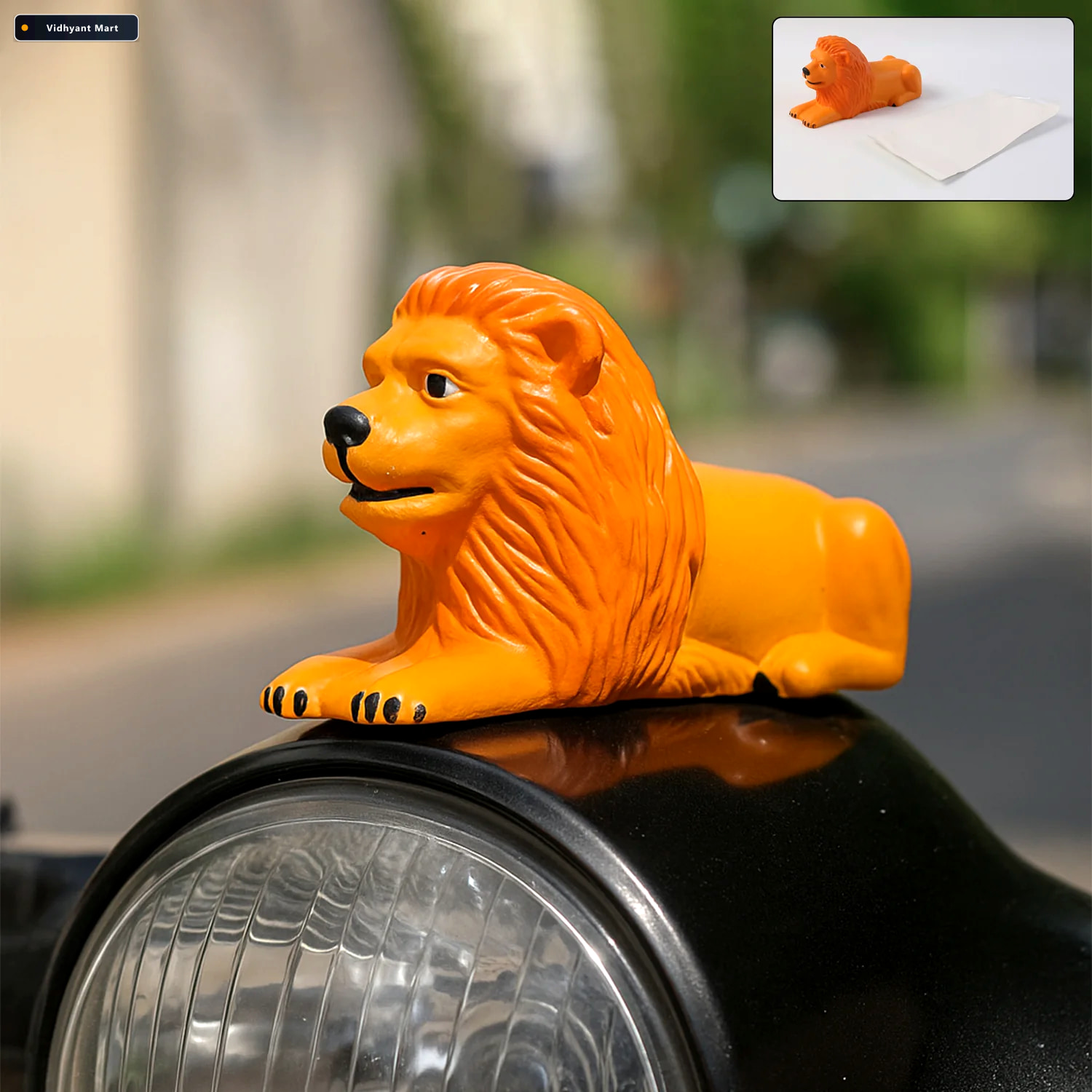 Vidhyant Mart Lion Car Dashboard Toy Majestic Orange Gold Orname 1