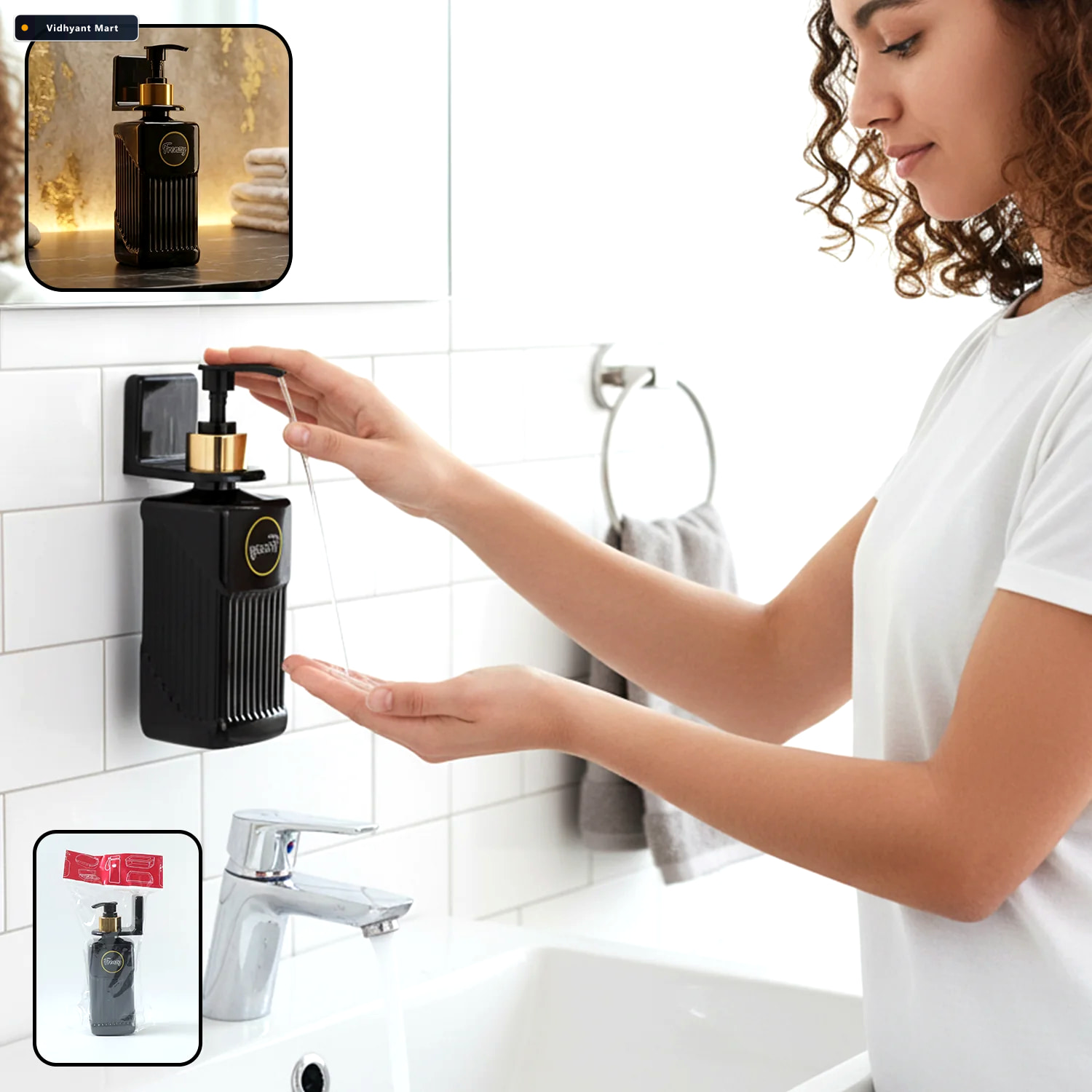 Vidhyant Mart Liquid Handwash Dispenser Wall Mounted Elegant Pum 1
