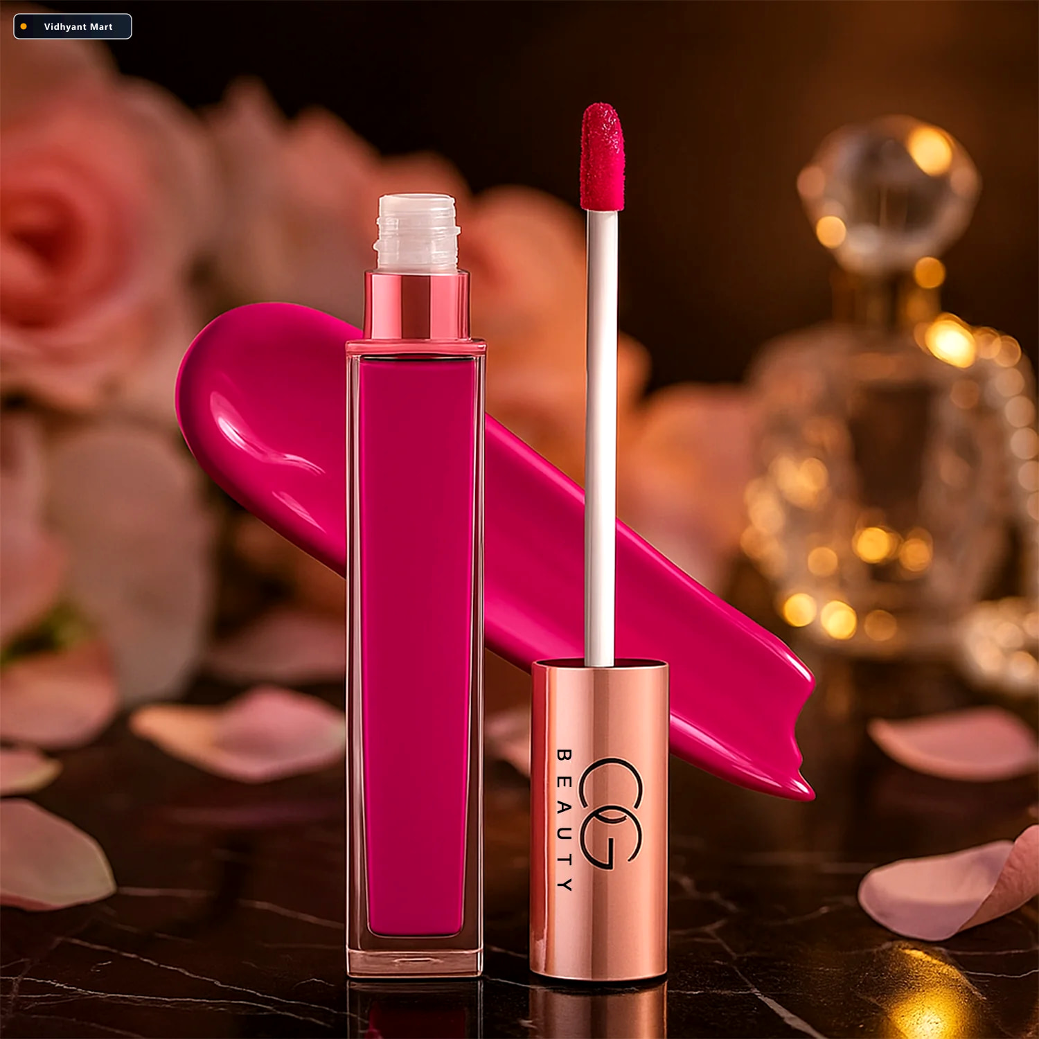 Vidhyant Mart Liquid Lipstick Petal Pink Moisture Lock Matte Fin 1