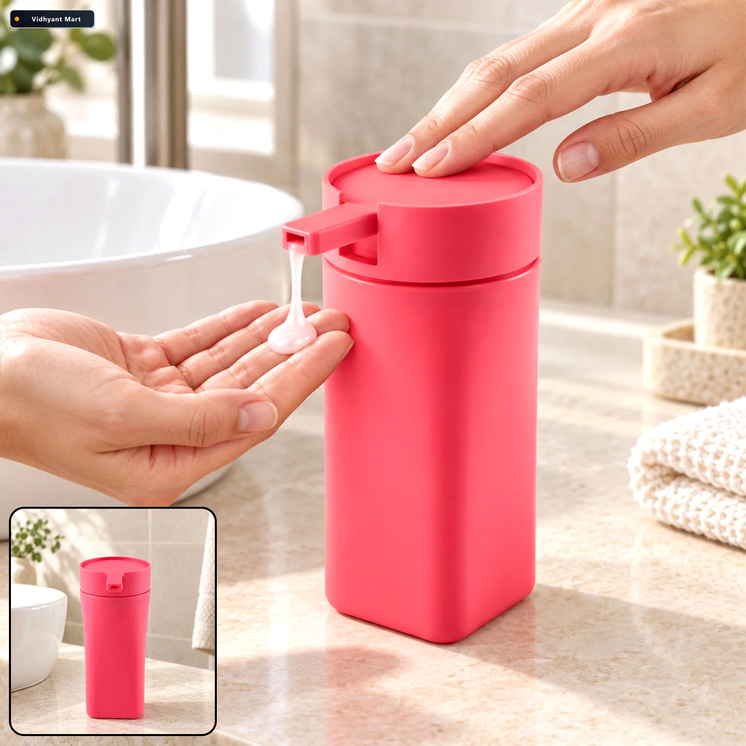Vidhyant Mart Liquid Soap Dispenser Bottle With Press Pump Refil 1