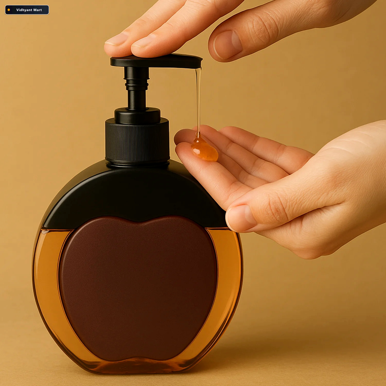 Vidhyant Mart Liquid Soap Dispenser Refillable Apple Shaped 350 2