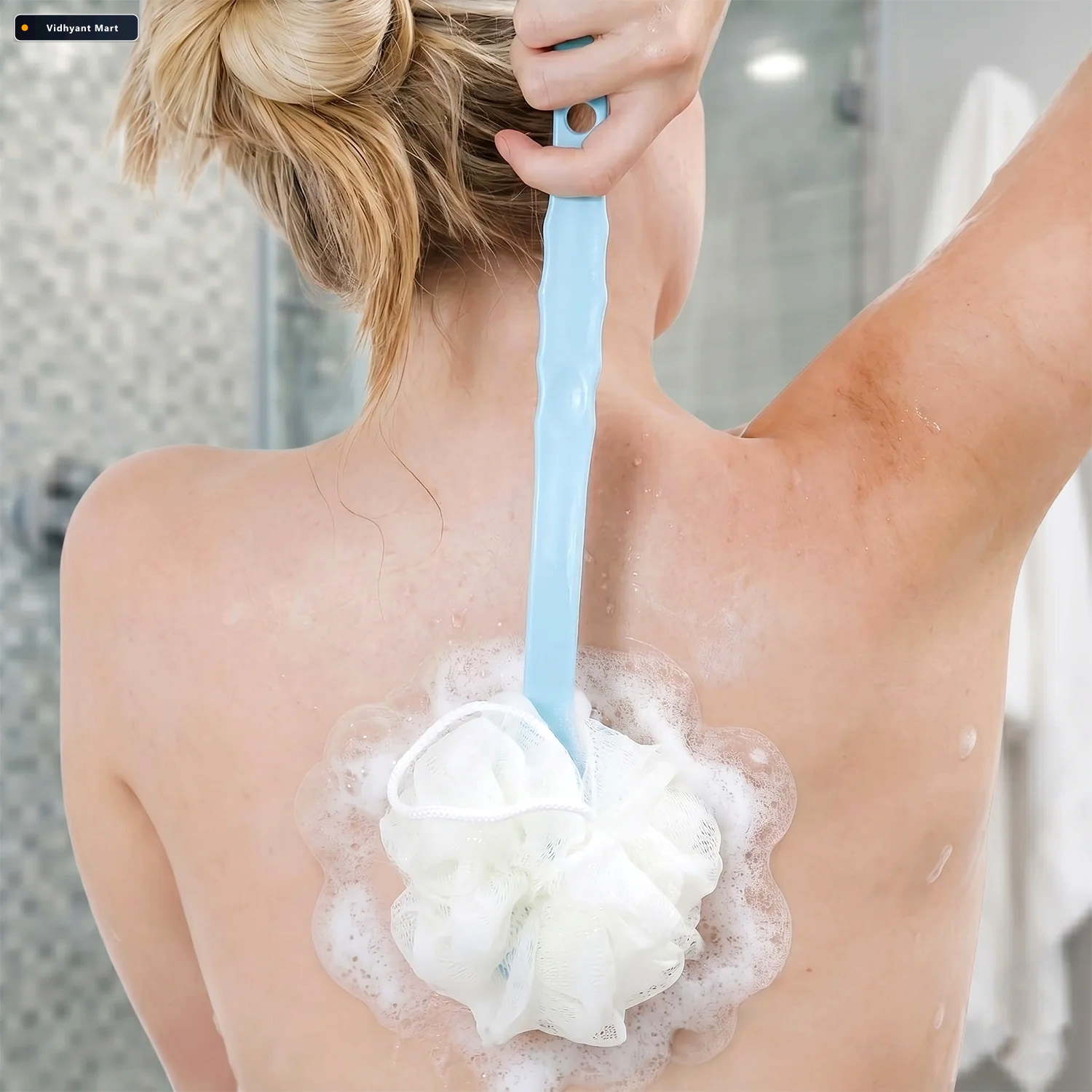 Vidhyant Mart Long Handle Shower Brush Gentle Exfoliation For De 4