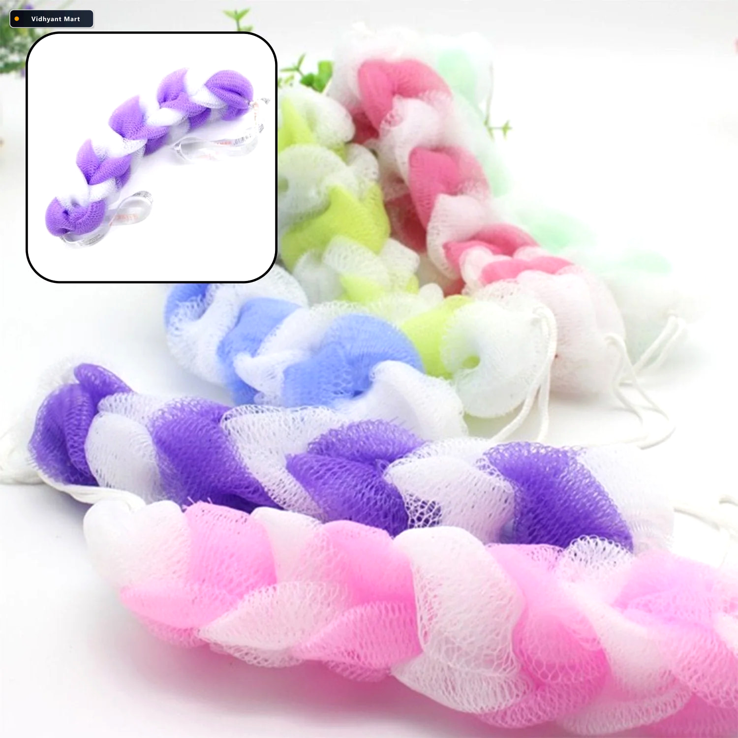 Vidhyant Mart Loofah Sponge Long Body Scrubber Pack Of 6 Velvabl 1