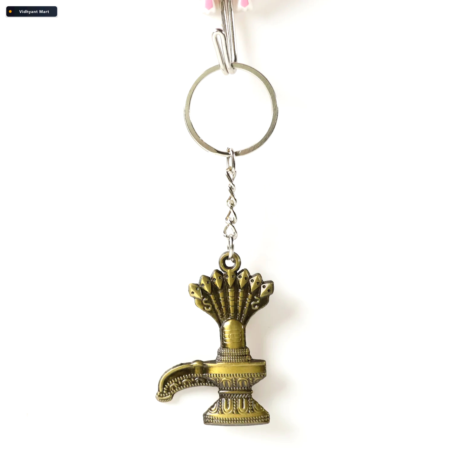Vidhyant Mart Lord Shiva Shivaling Metal Keychain Durable Spirit 4