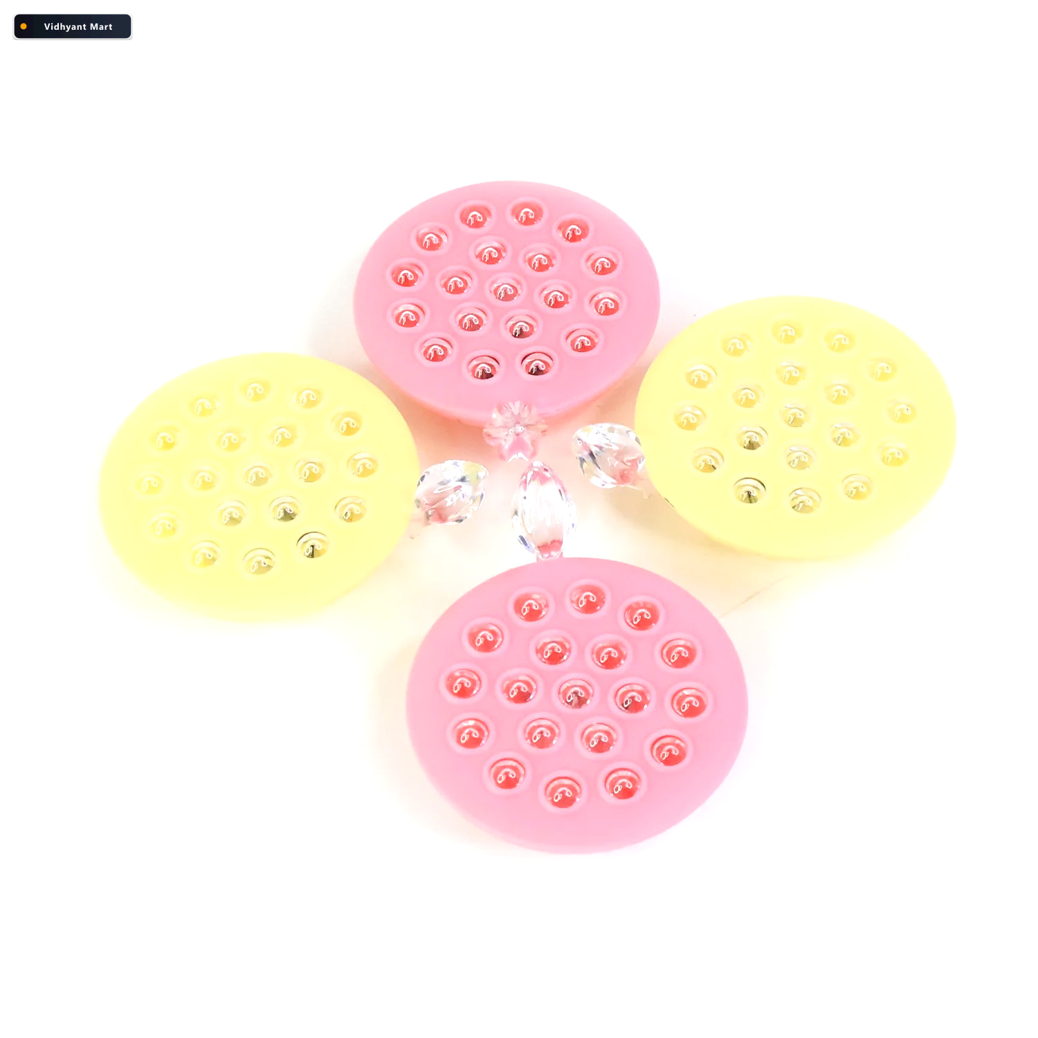 Vidhyant Mart Lotus Canopy Led Decorative Lamps Set Of 4 Multico 4