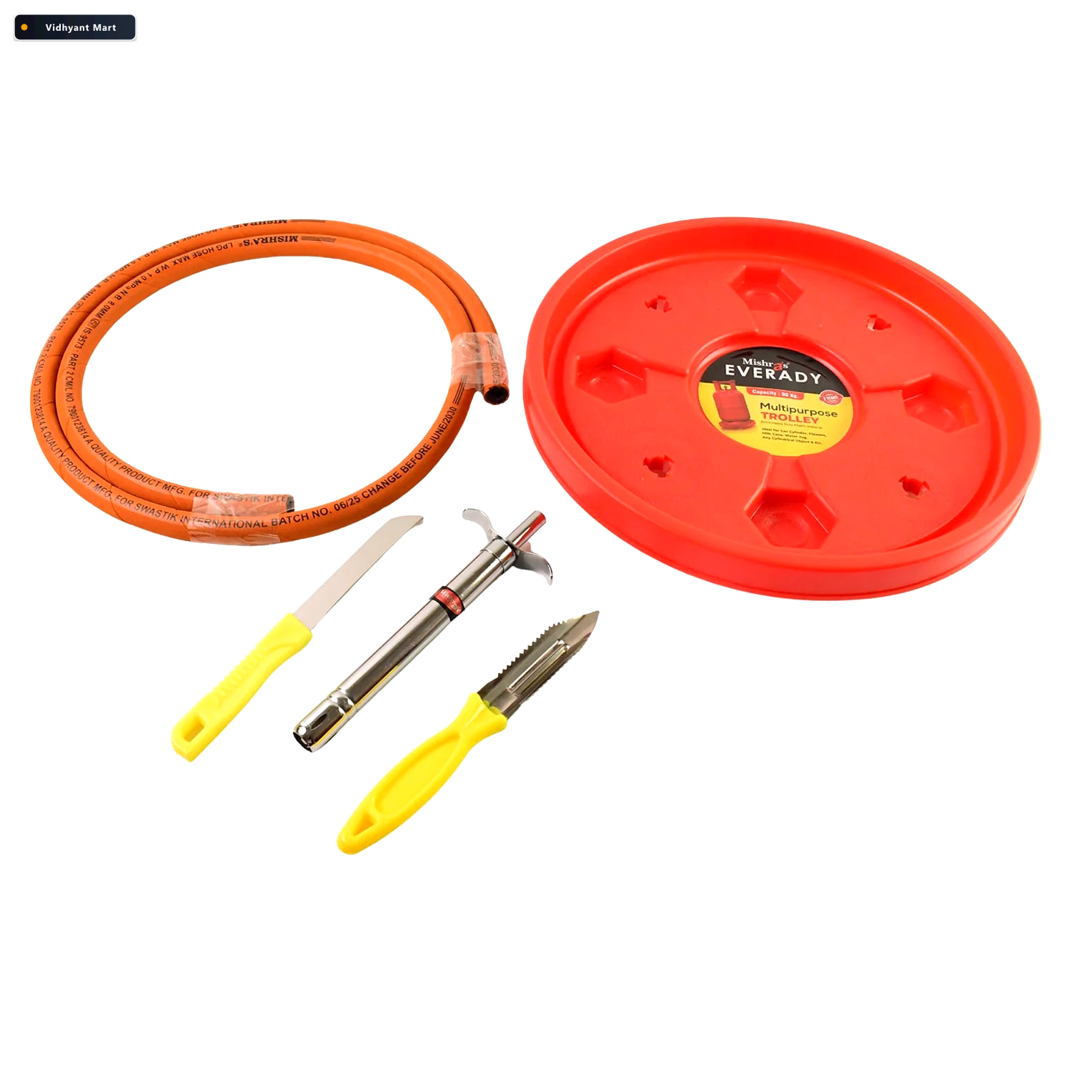 Vidhyant Mart Lpg Kitchen Combo Set 5 Piece Gas Stove Kit Mishra 4