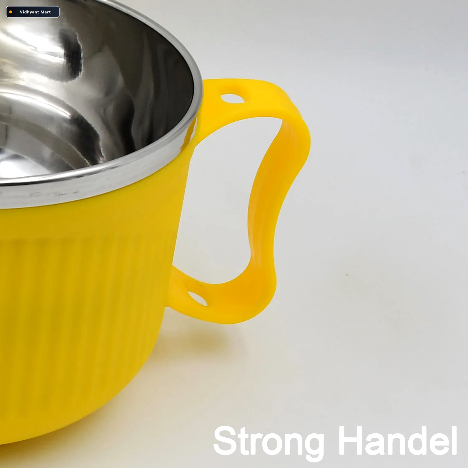 Vidhyant Mart Maggie Bowl With Lid Handle Double Layer Steel For 2