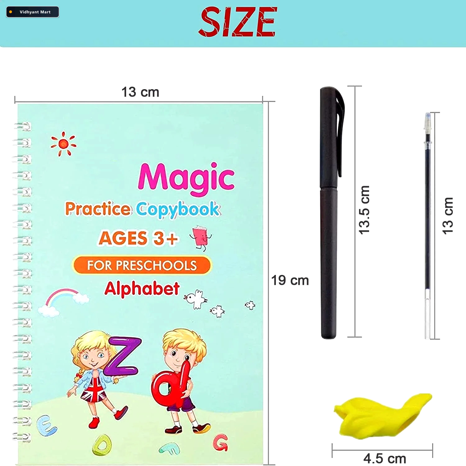 Vidhyant Mart Magic Copybook For Kids Reusable Handwriting Pract 4
