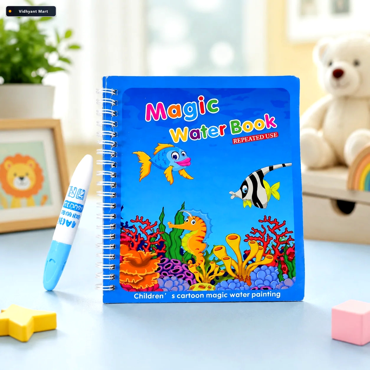 Vidhyant Mart Magic Water Coloring Book Reusable Mess Free Fun F 1