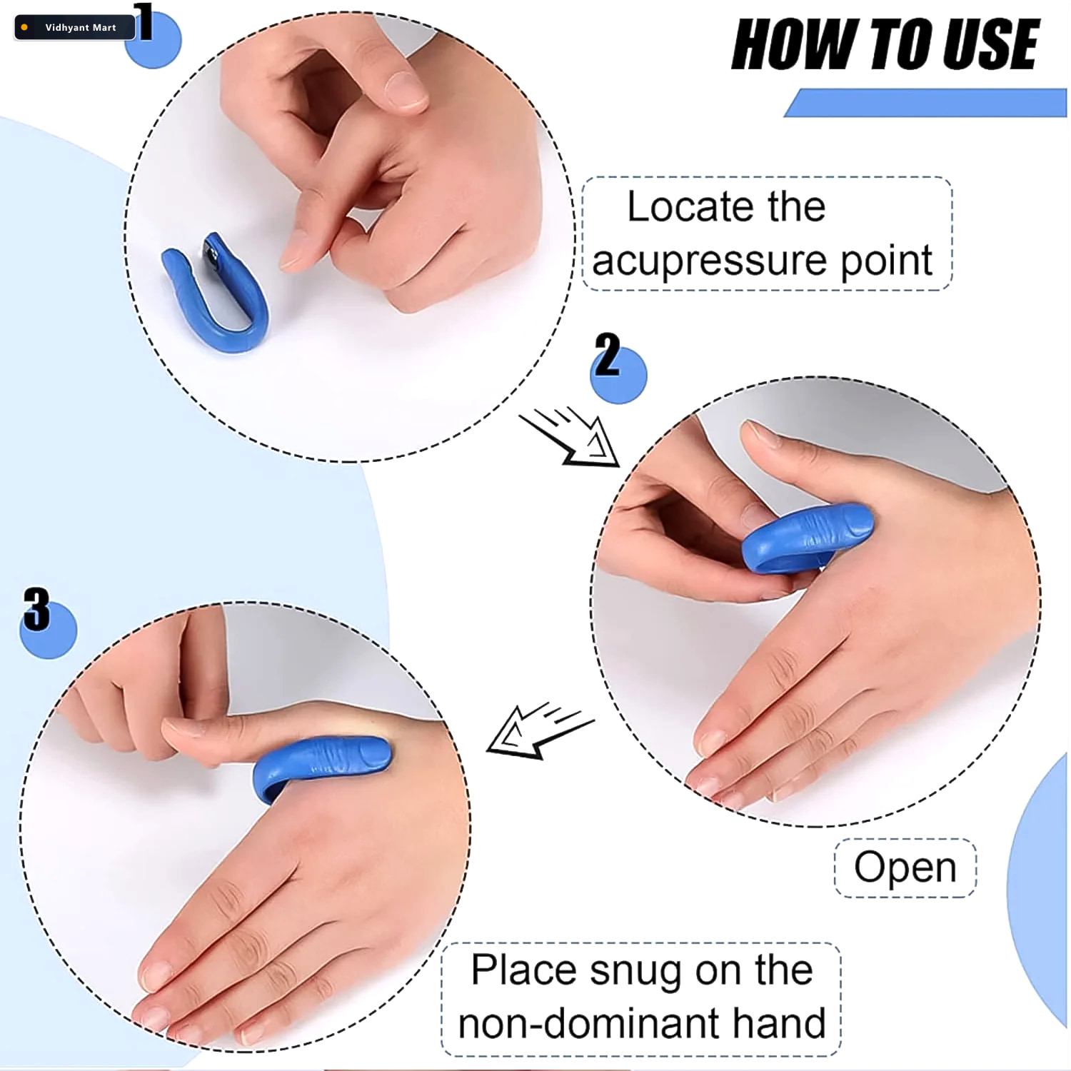 Vidhyant Mart Magnetic Acupressure Clip Pain Relief Improved Cir 2