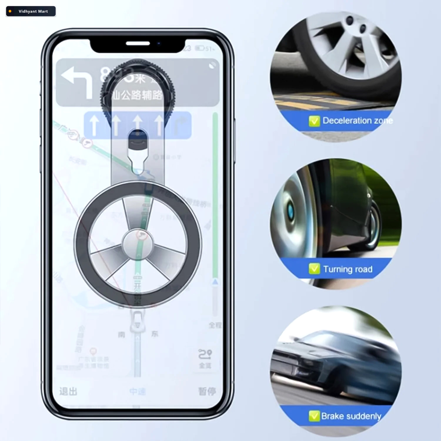 Vidhyant Mart Magnetic Car Phone Holder 360 Rotatable Air Vent M 2