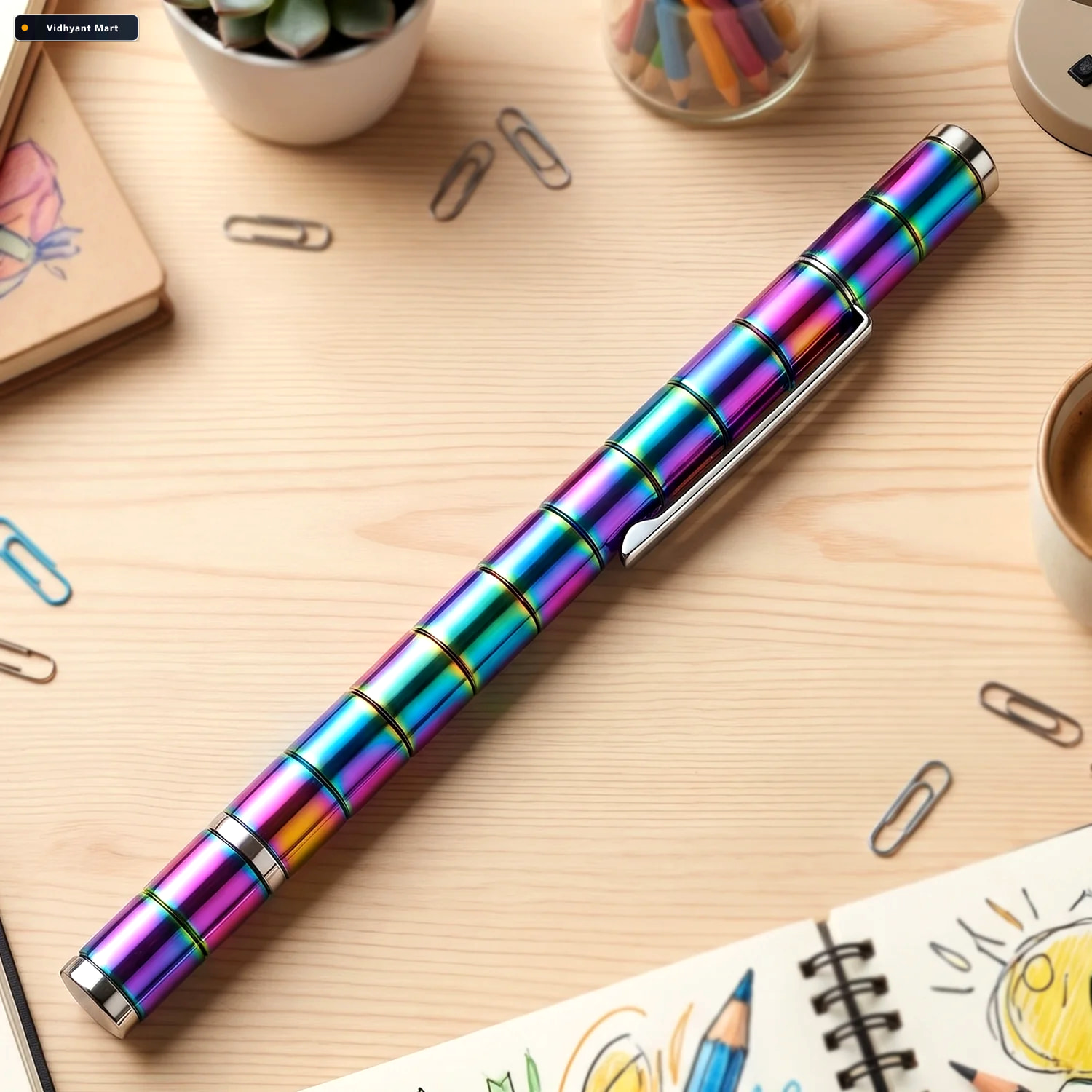 Vidhyant Mart Magnetic Pen Fidget Spinner Stress Relief Metal Pe 3