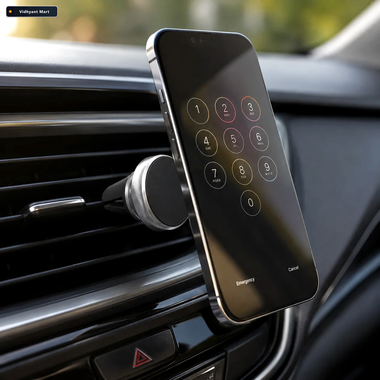 Vidhyant Mart Magnetic Phone Holder Stand 360 Rotating Secure Gr 1