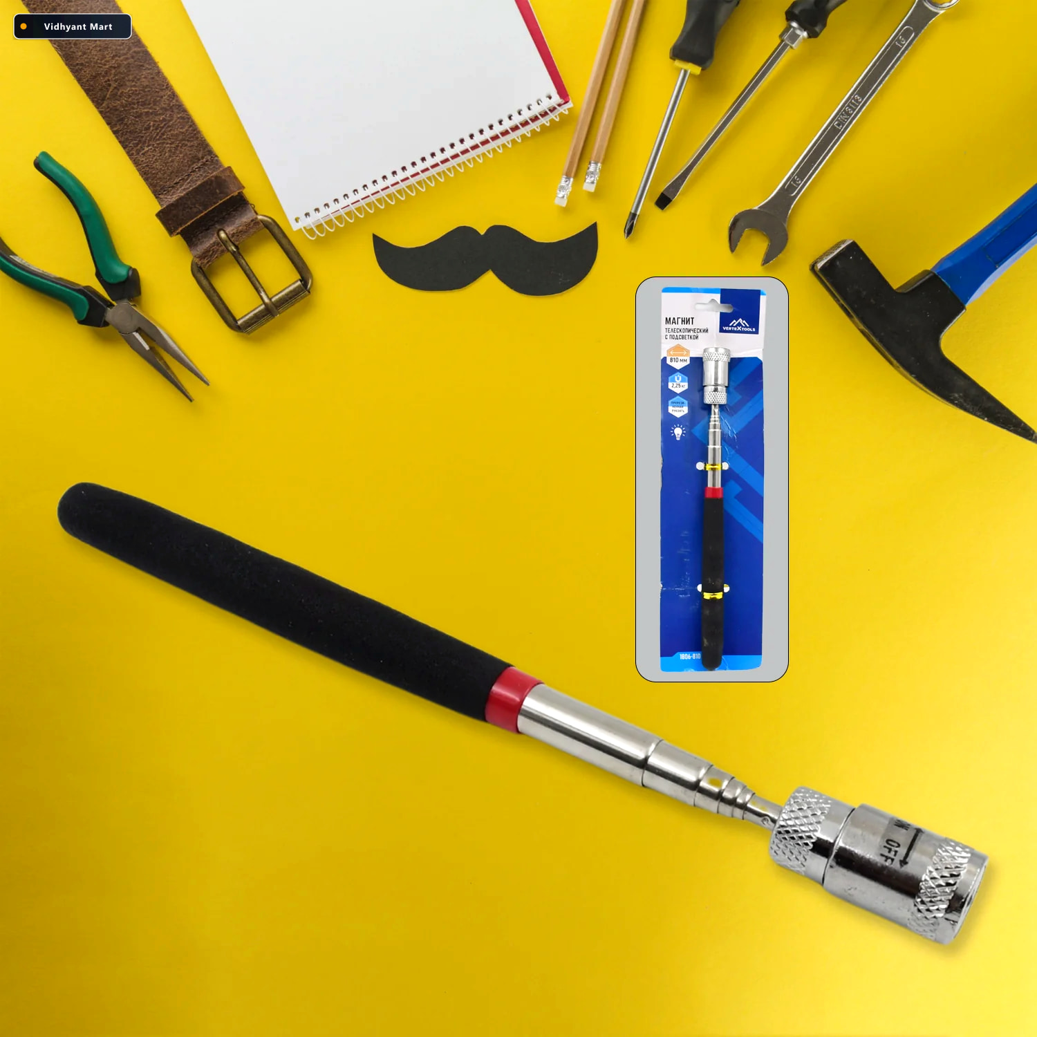 Vidhyant Mart Magnetic Pick Up Tool Telescopic Led Flexible Race 2