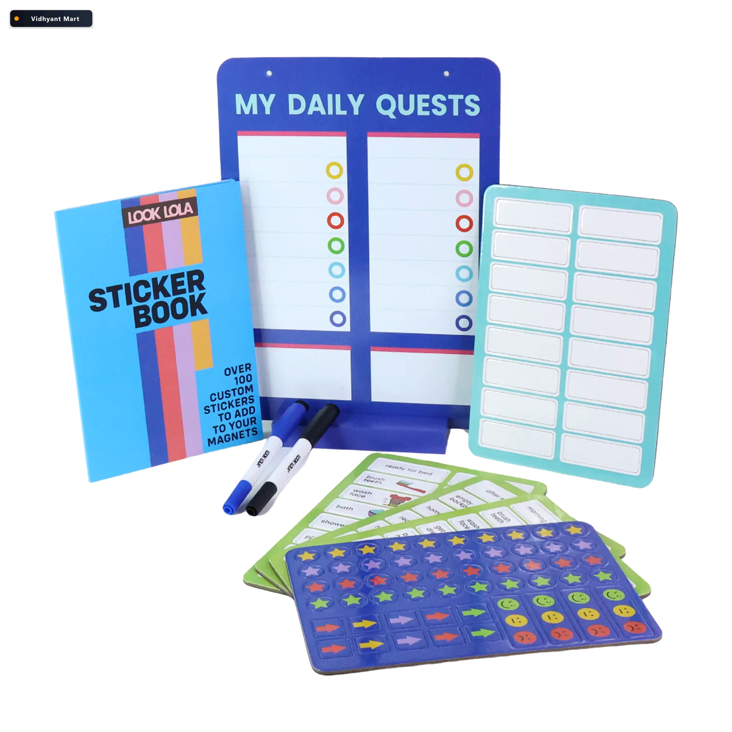 Vidhyant Mart Magnetic Routine Board Engaging Habit Tracker For 3