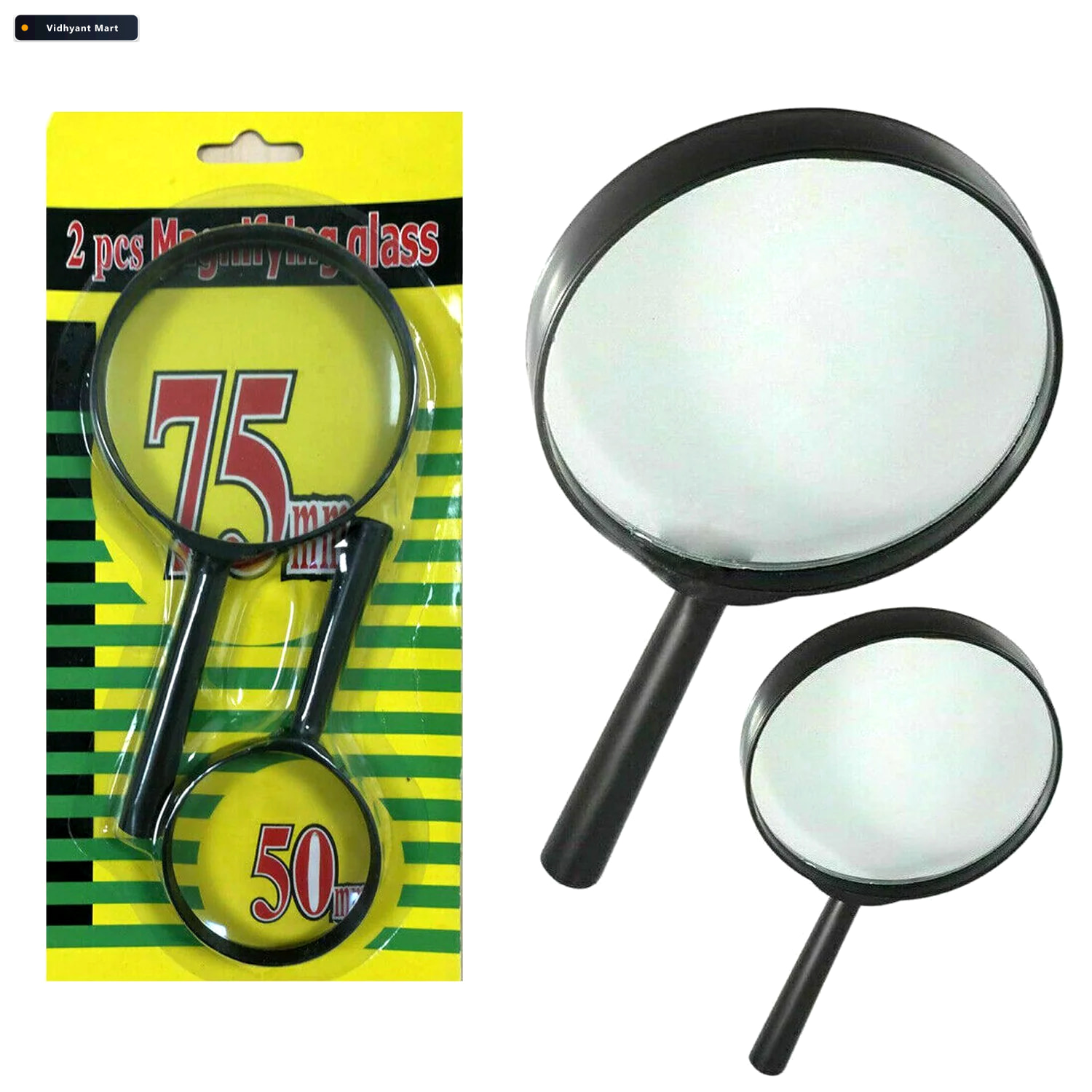 Vidhyant Mart Magnifying Glass For Reading Dual Sided Magnifier 4