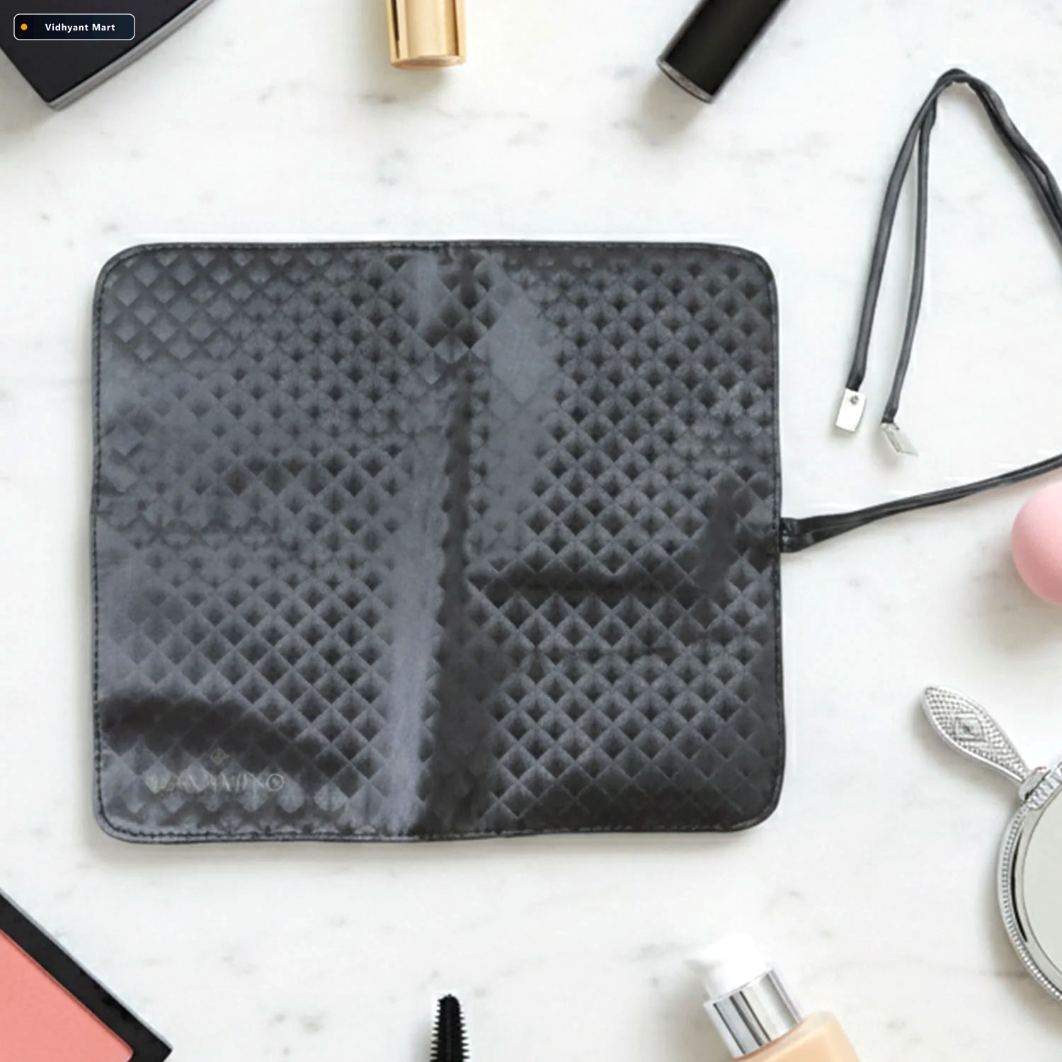 Vidhyant Mart Makeup Brush Organizer Bag Foldable Travel Friendl 2