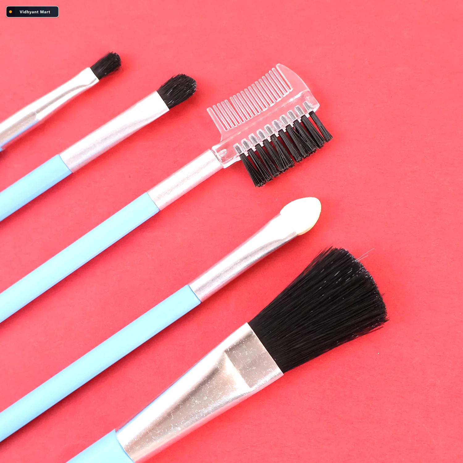 Vidhyant Mart Makeup Brushes Kit 5 Piece Soft Synthetic Set Beau 3
