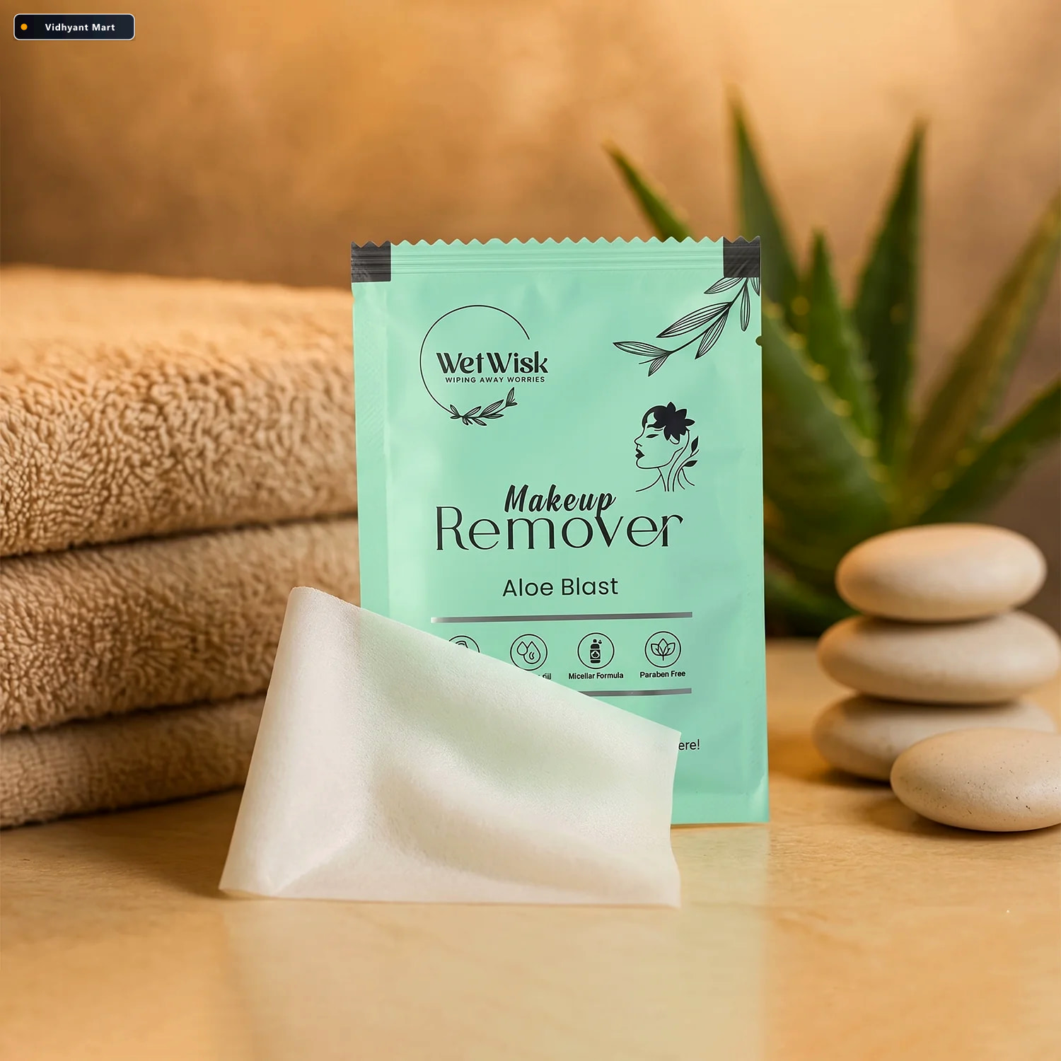 Vidhyant Mart Makeup Remover Wet Wipes Gentle Travel Friendly Fa 4