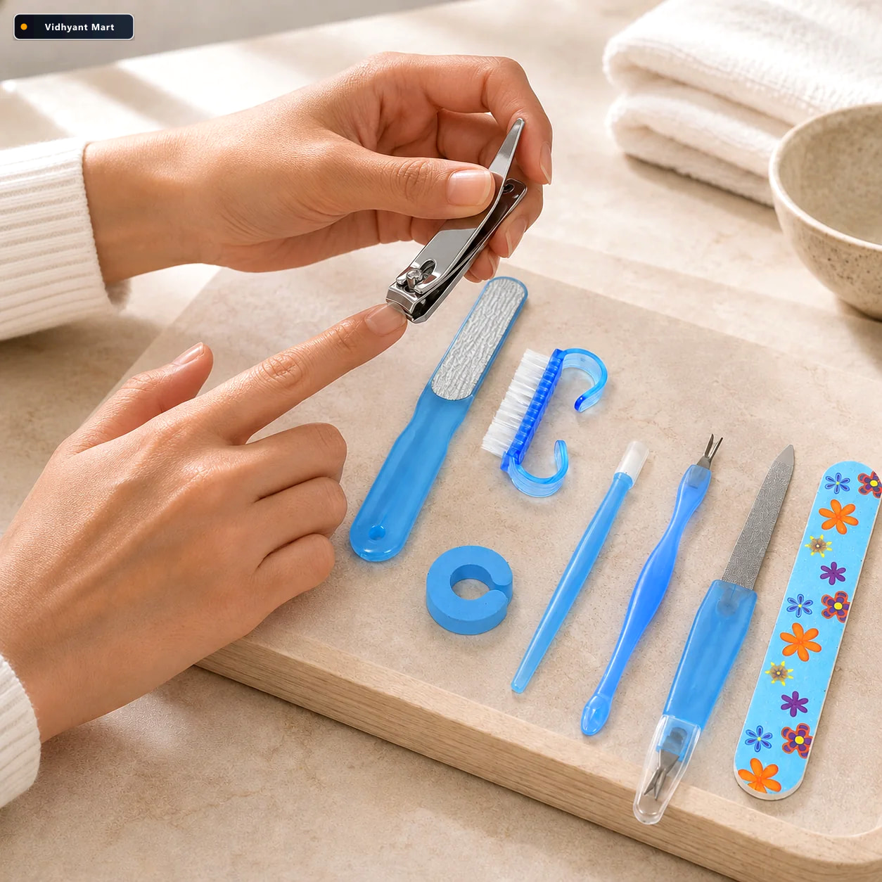Vidhyant Mart Manicure Set 8 In 1 Nail Foot Care Kit Toolmate Pr 1