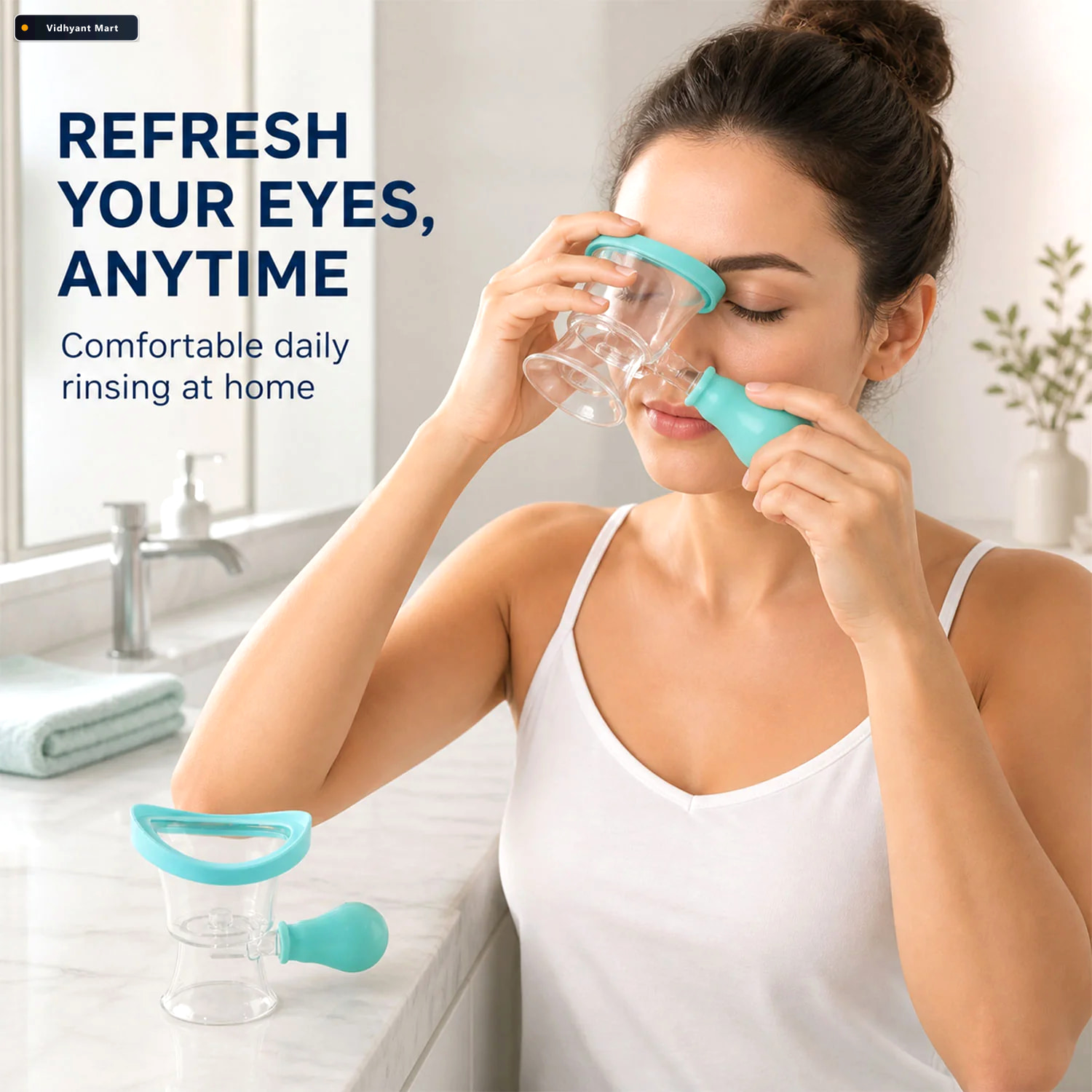 Vidhyant Mart Manual Air Pressure Eye Cleaning Cup With Soft Sea 2