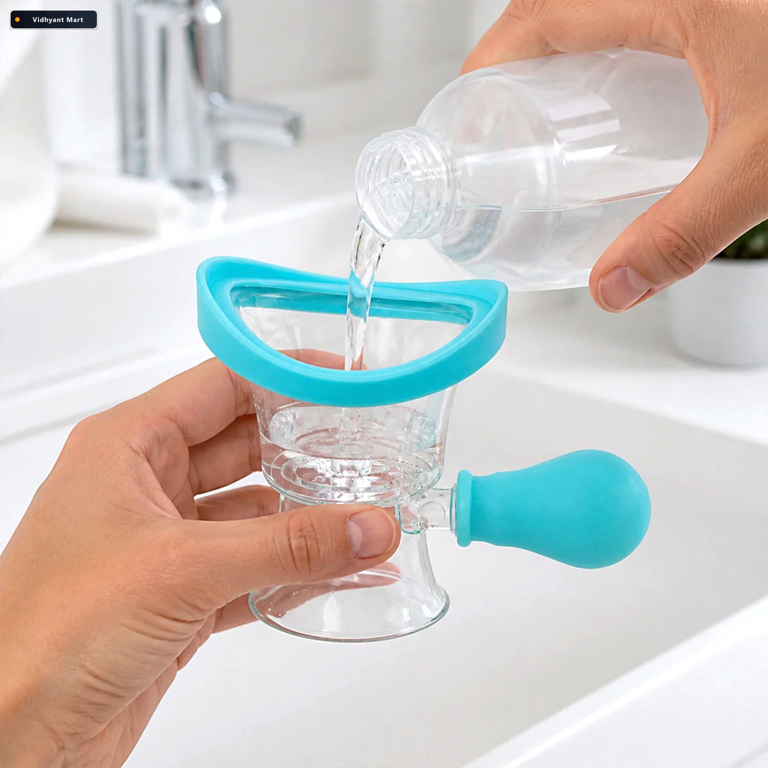 Vidhyant Mart Manual Air Pressure Eye Cleaning Cup With Soft Sea 3