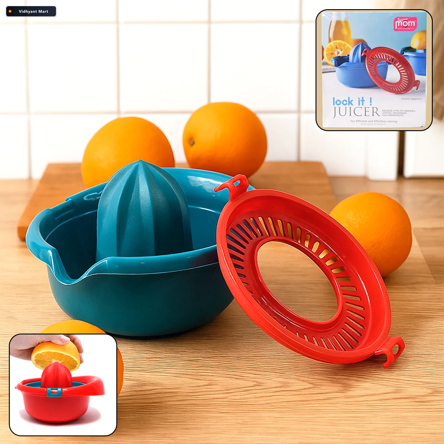 Vidhyant Mart Manual Citrus Juicer Premium Hand Press With Lock 1