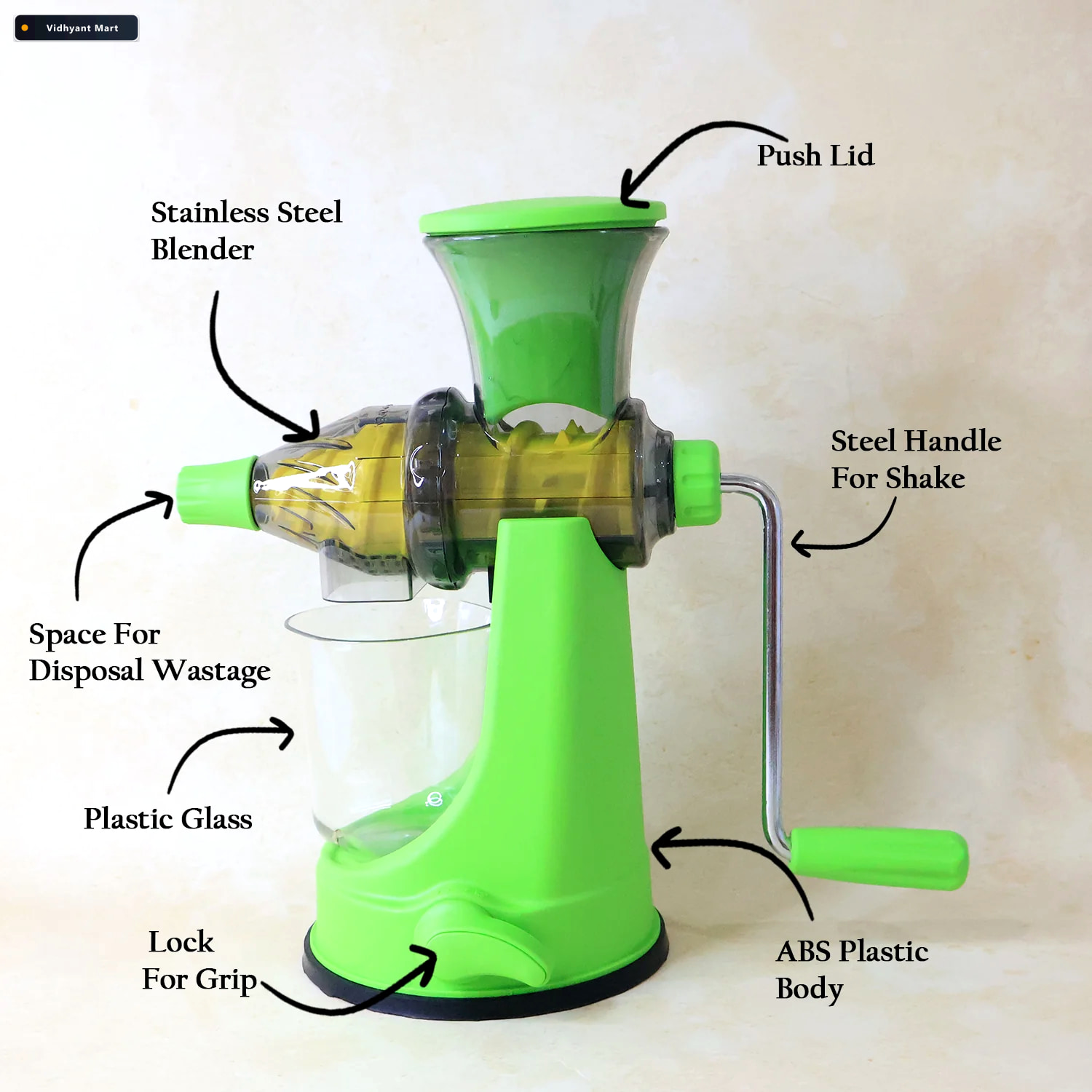 Vidhyant Mart Manual Fruit And Vegetable Juicer Durable Easy Han 2