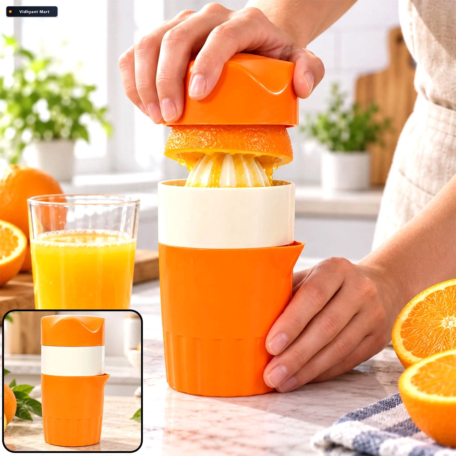 Vidhyant Mart Manual Handheld Citrus Juicer Fresh Juice Maker Da 1