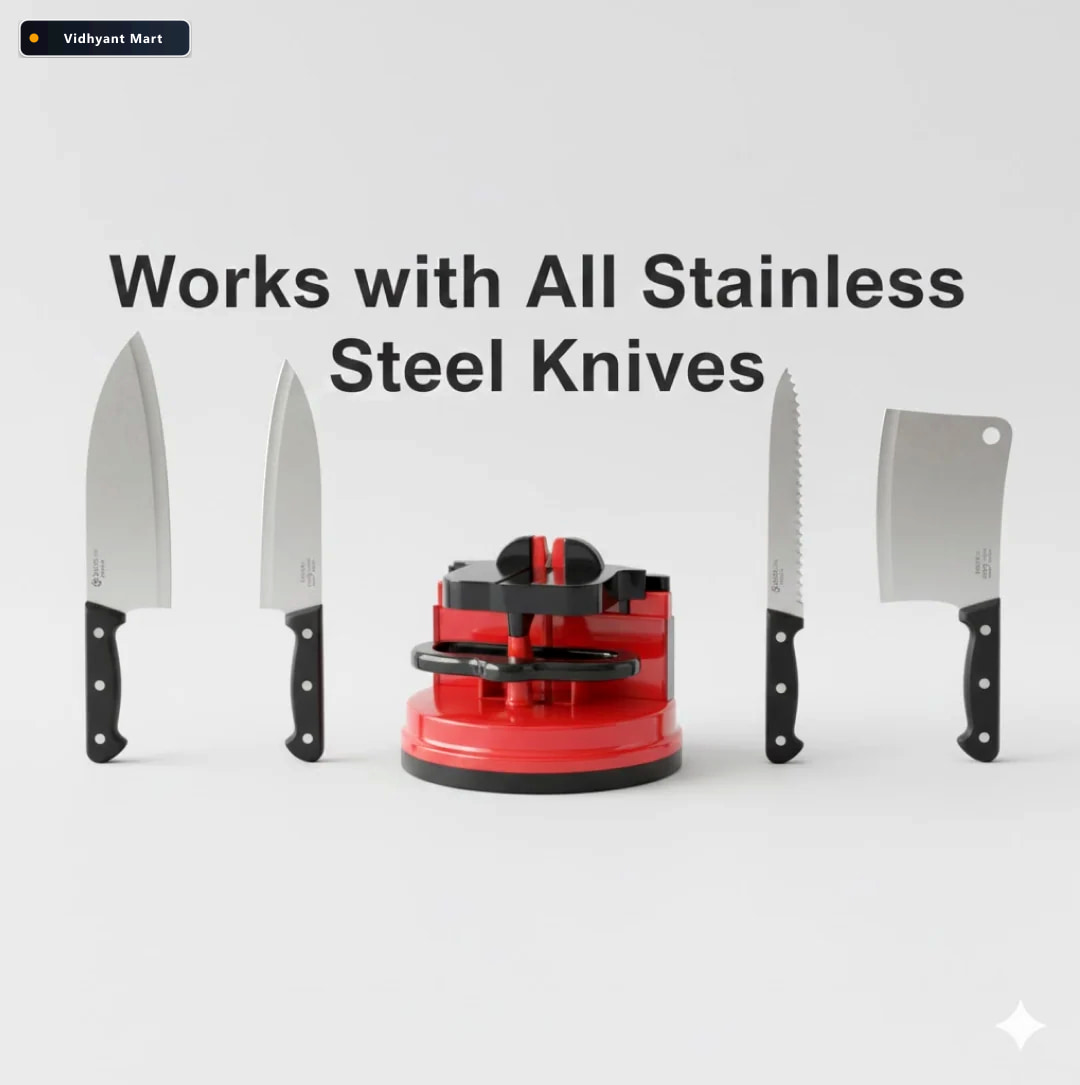 Vidhyant Mart Manual Kitchen Knife Sharpener 3 Stage Easy Grip K 3
