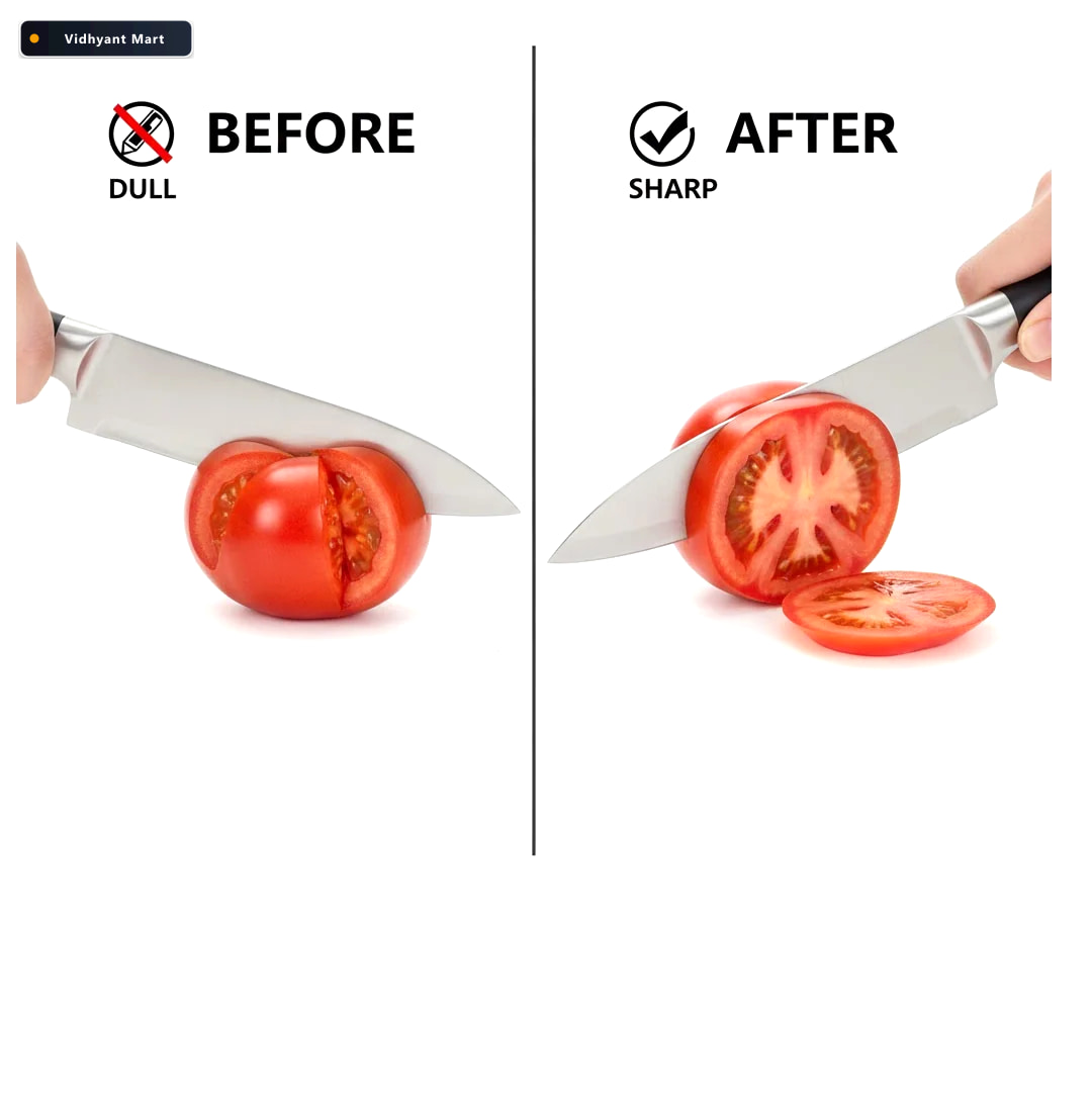 Vidhyant Mart Manual Kitchen Knife Sharpener 3 Stage Easy Grip K 4