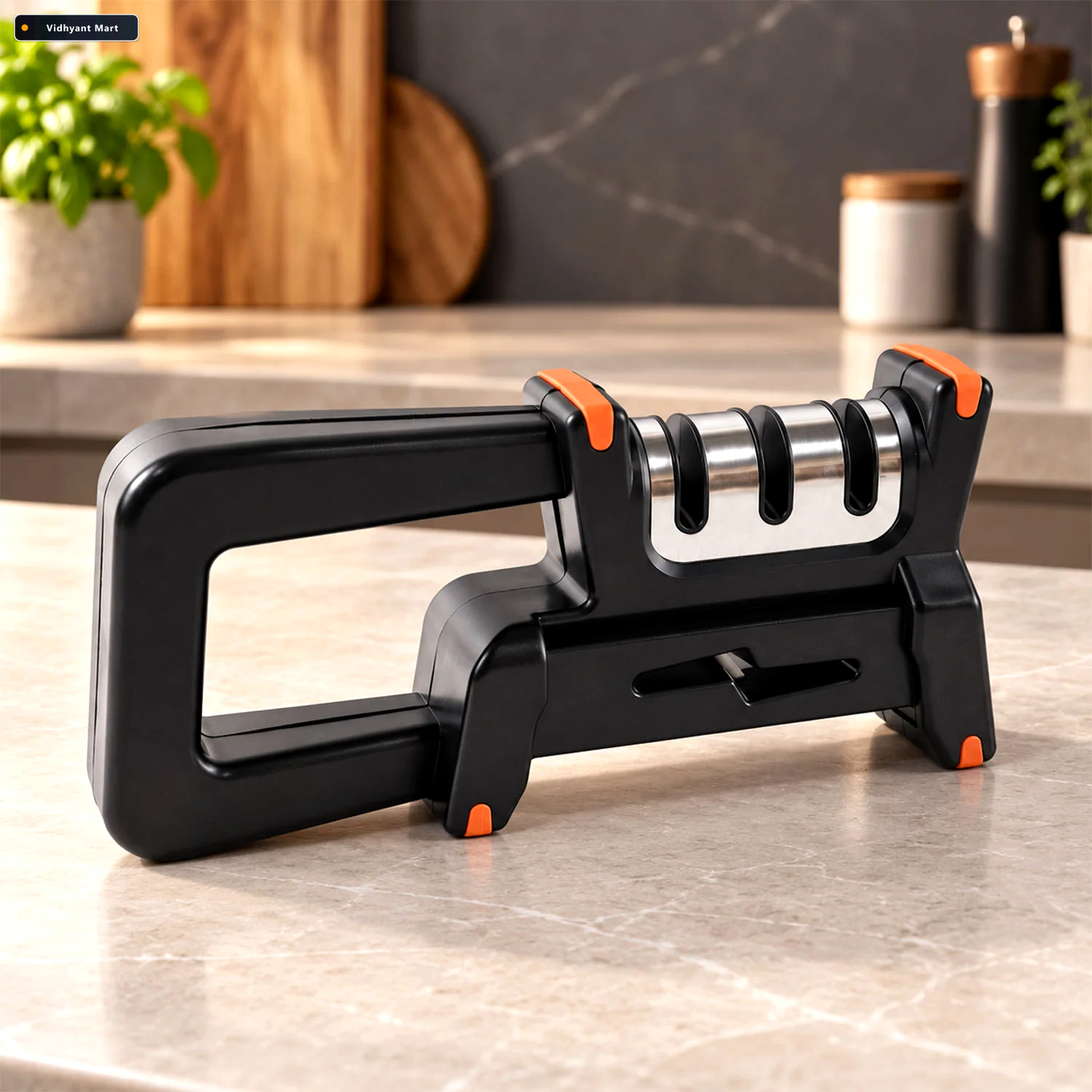 Vidhyant Mart Manual Metal Knife Sharpener With 3 Stage System A 2