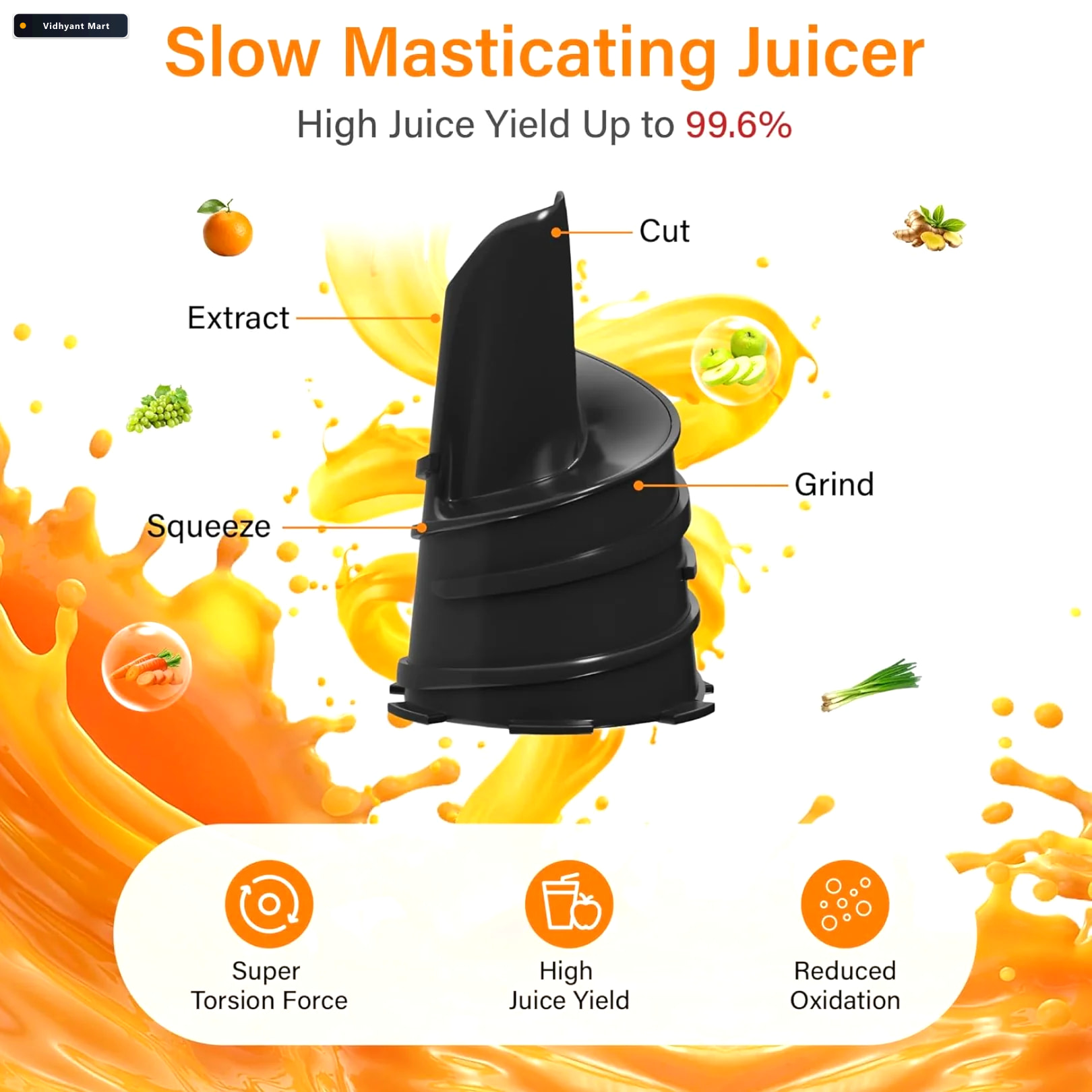 Vidhyant Mart Manual Plastic Juicer Easy Compact Durable For Fre 4
