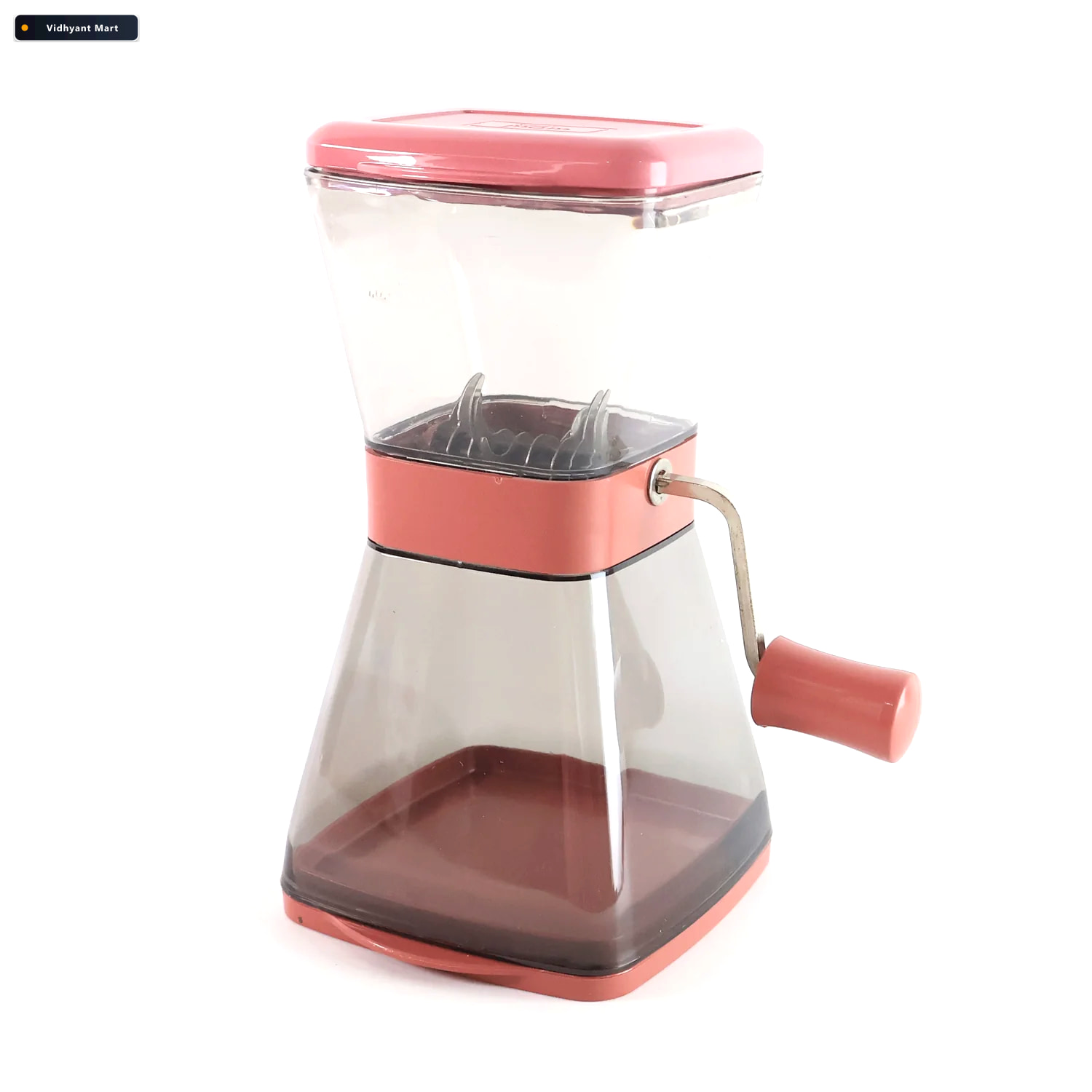 Vidhyant Mart Manual Vegetable Cutter Sharp Blades Locking Lid 4