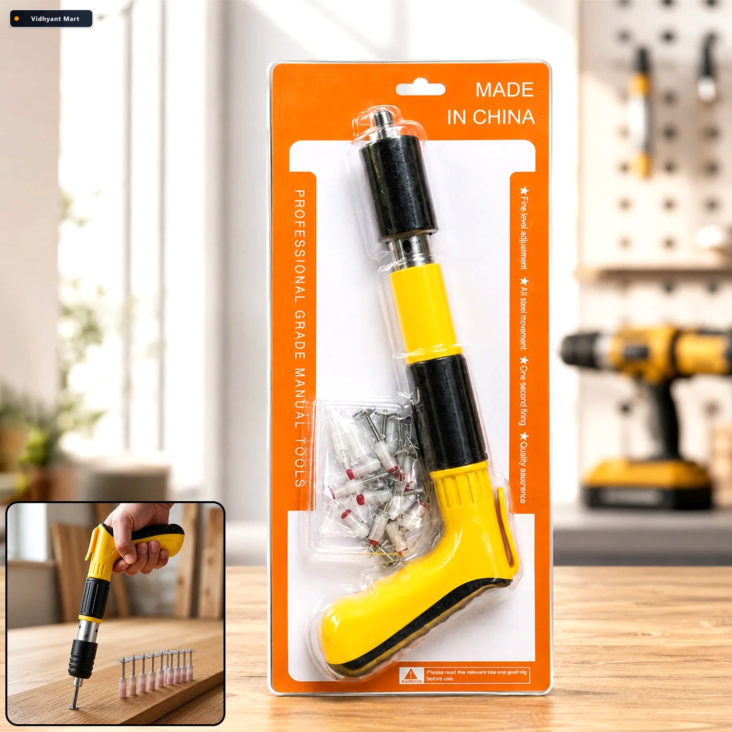 Vidhyant Mart Manual Wall Fastening Nail Gun Tool For Wood And C 1