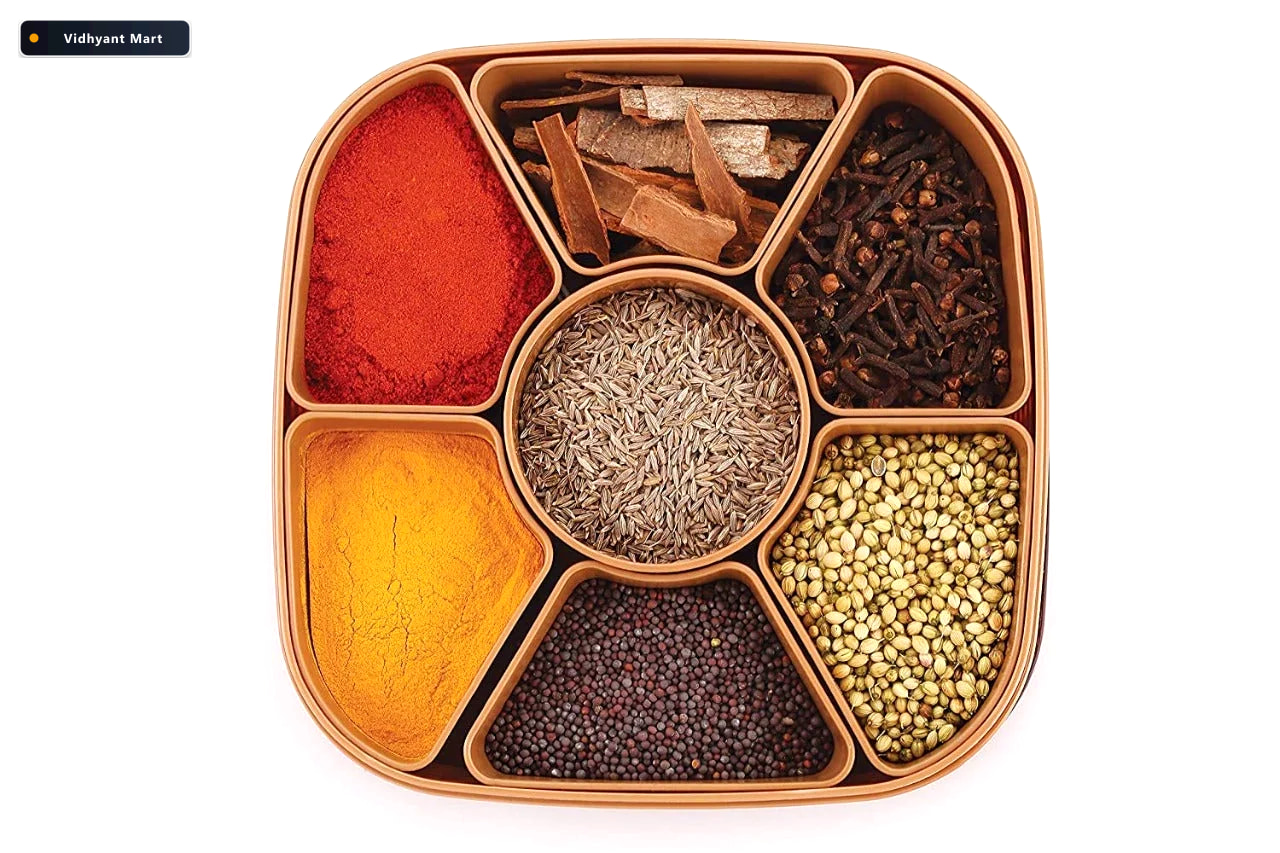 Vidhyant Mart Masala Dabba 7 In 1 Spice Storage Box Lunchie Bunc 4