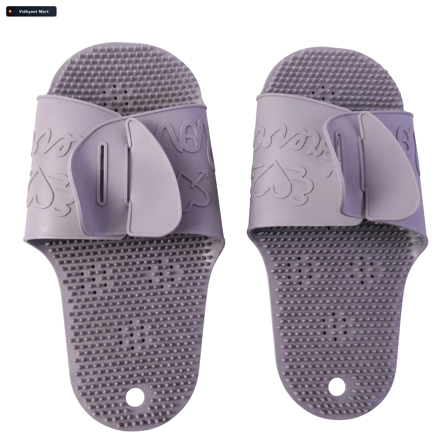 Vidhyant Mart Massage Bath Slippers With Foot Scrubbing Bristles 4