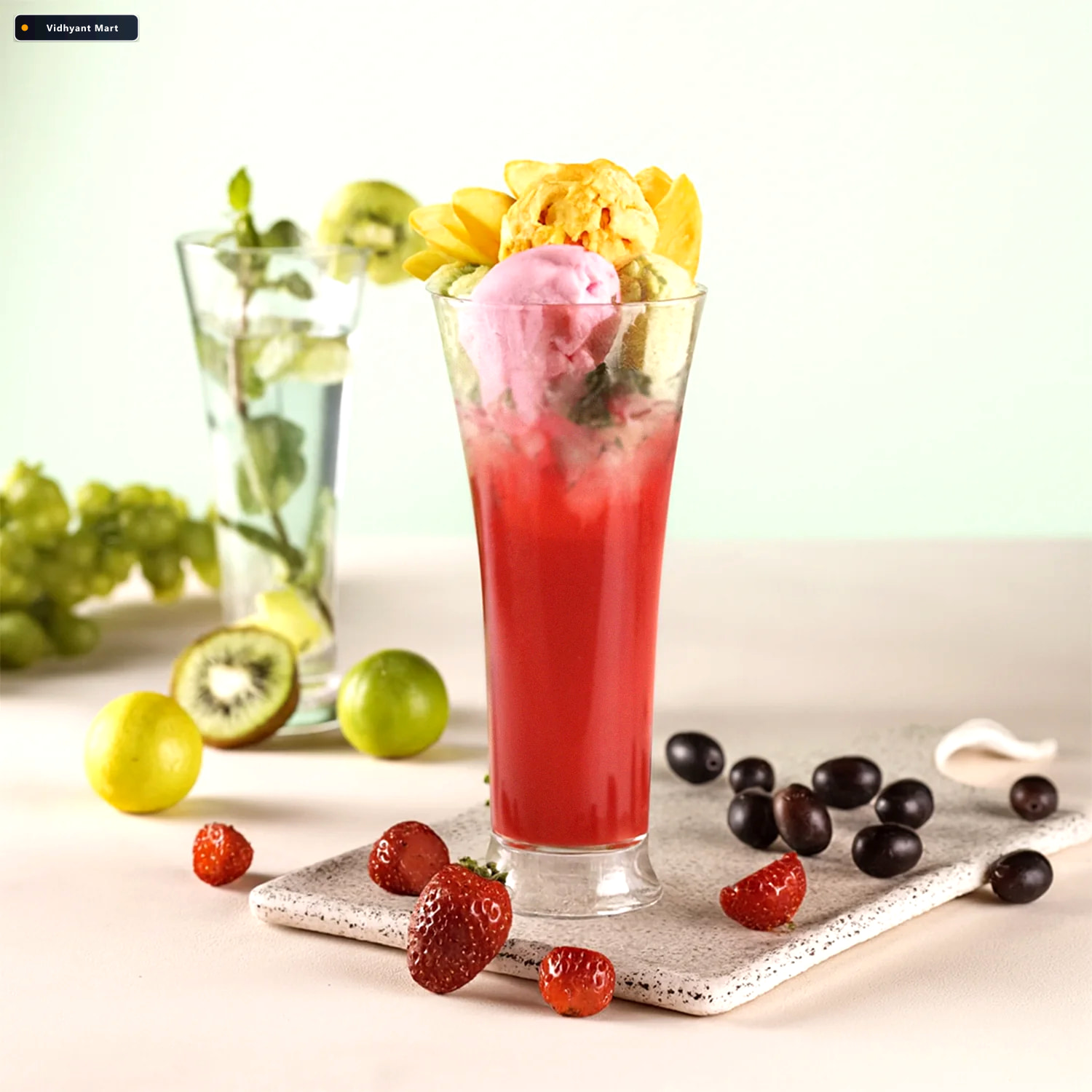 Vidhyant Mart Matt Finish Plastic Glass Set Durable 300ml 6 Piec 2
